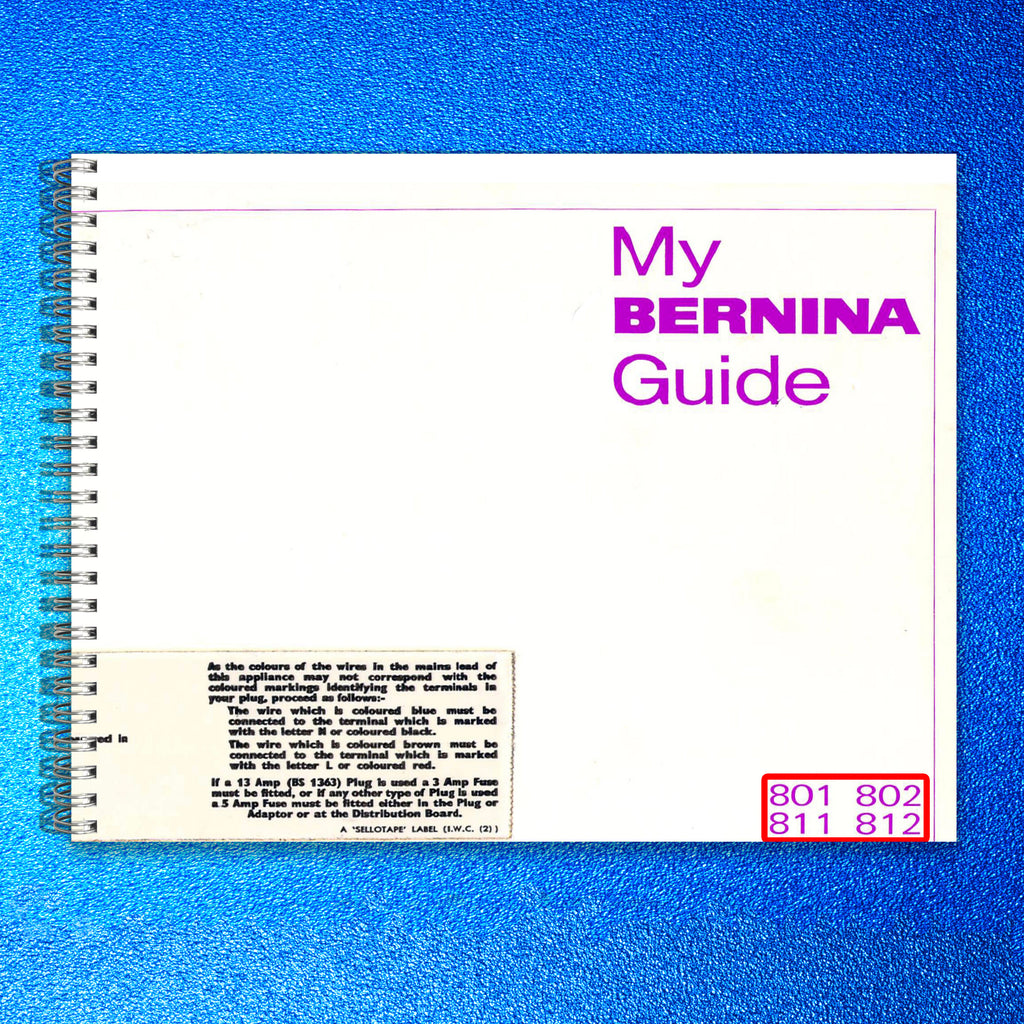 BERNINA 801 802 811 812 Sewing Machine Instruction Manual - WIRE BOUND - COVERS