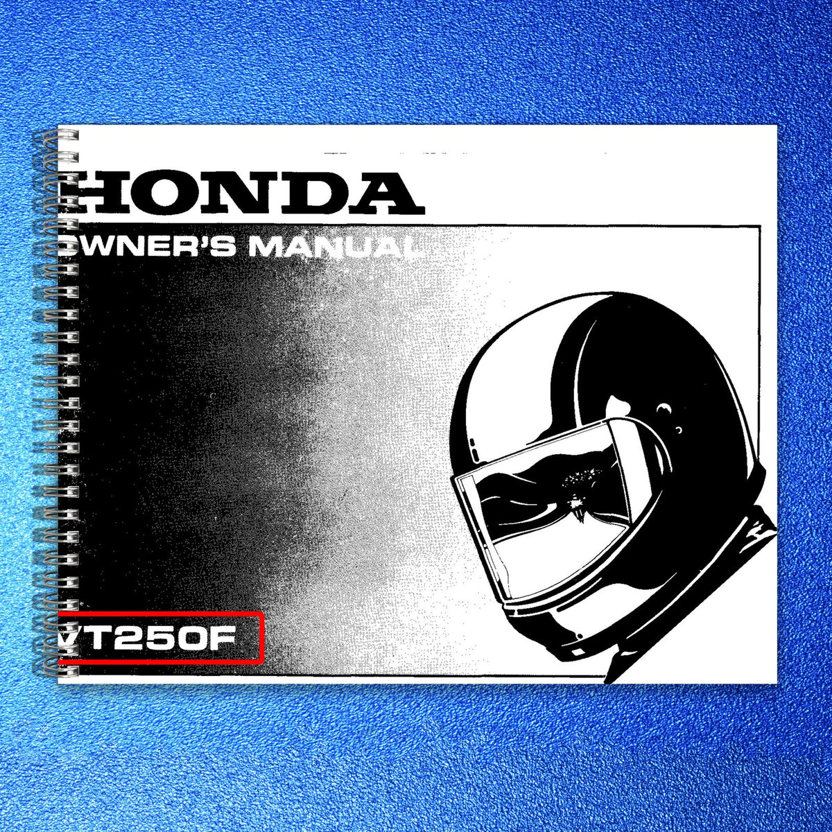 HONDA VT250F Motorcycle Owners Manual 1987 - BOUND - COVERS - XL FOLDOUT PAGES
