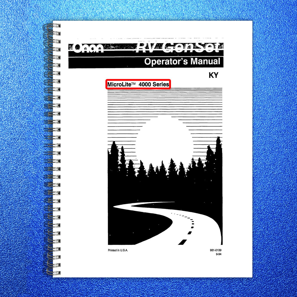 ONAN KY MicroLite 4000 Series RV Genset Operators Manual 1994, FOLDOUTS