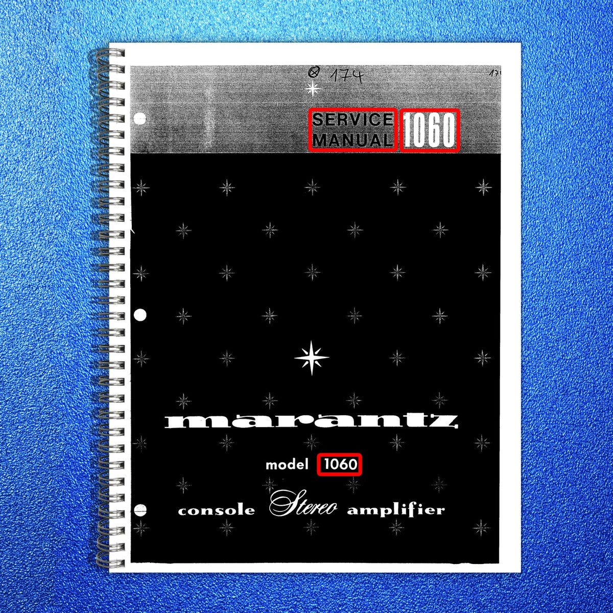 MARANTZ 1060 Console Stereo Amplifier Service Manual - BOUND - COVERS - FOLDOUTS
