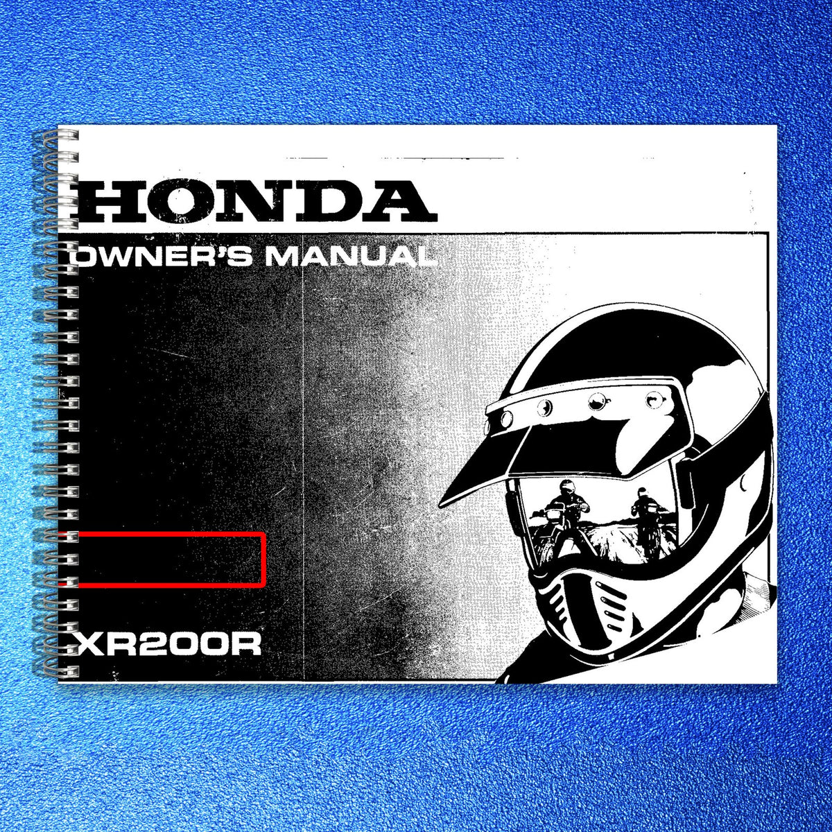 HONDA XR200R Owners Manual 1989 - BOUND - COVERS - XL FOLDOUT PAGES