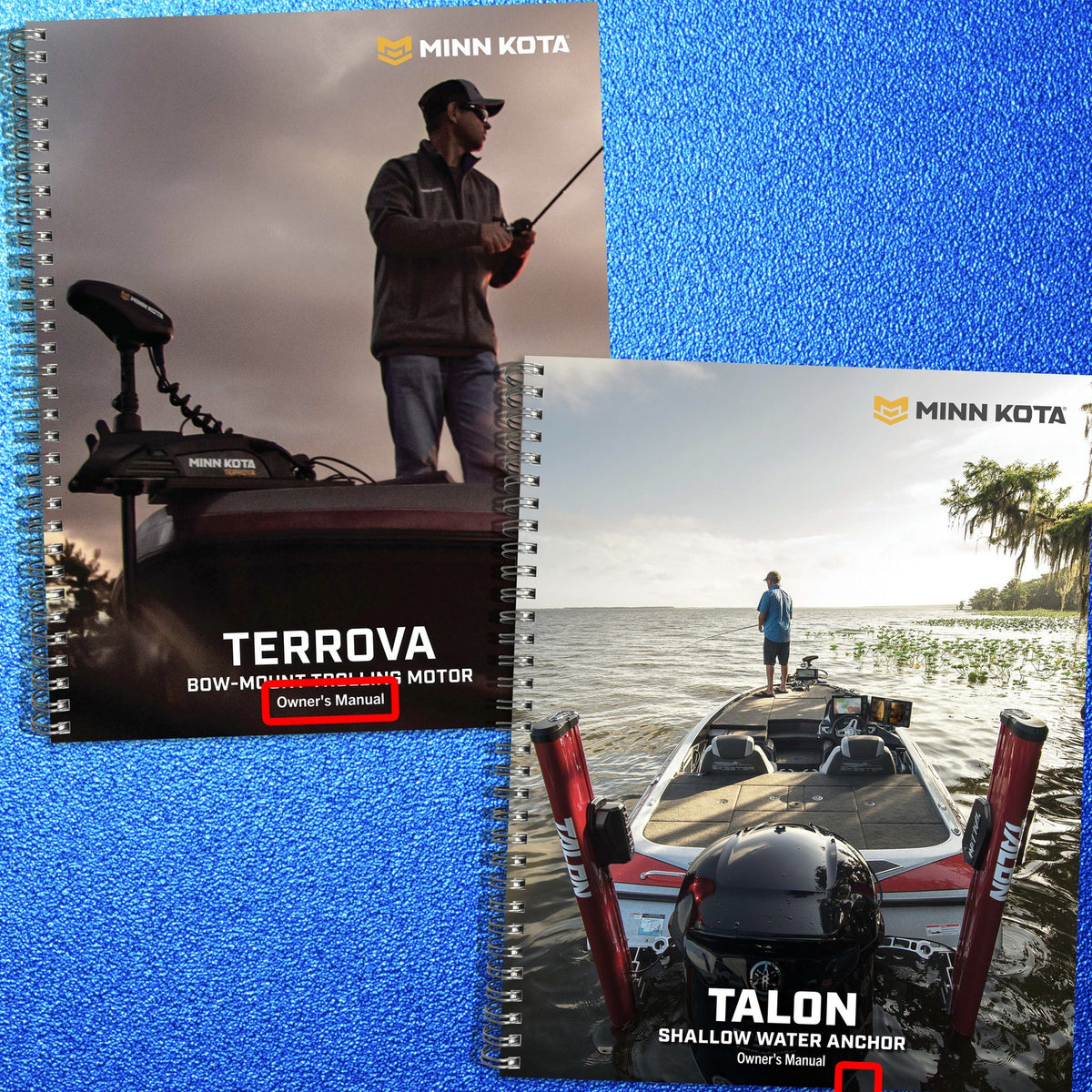 MINN KOTA TERROVA & Talon BT Operators Manual BUNDLE - WIRE BOUND - TOUGH COVERS