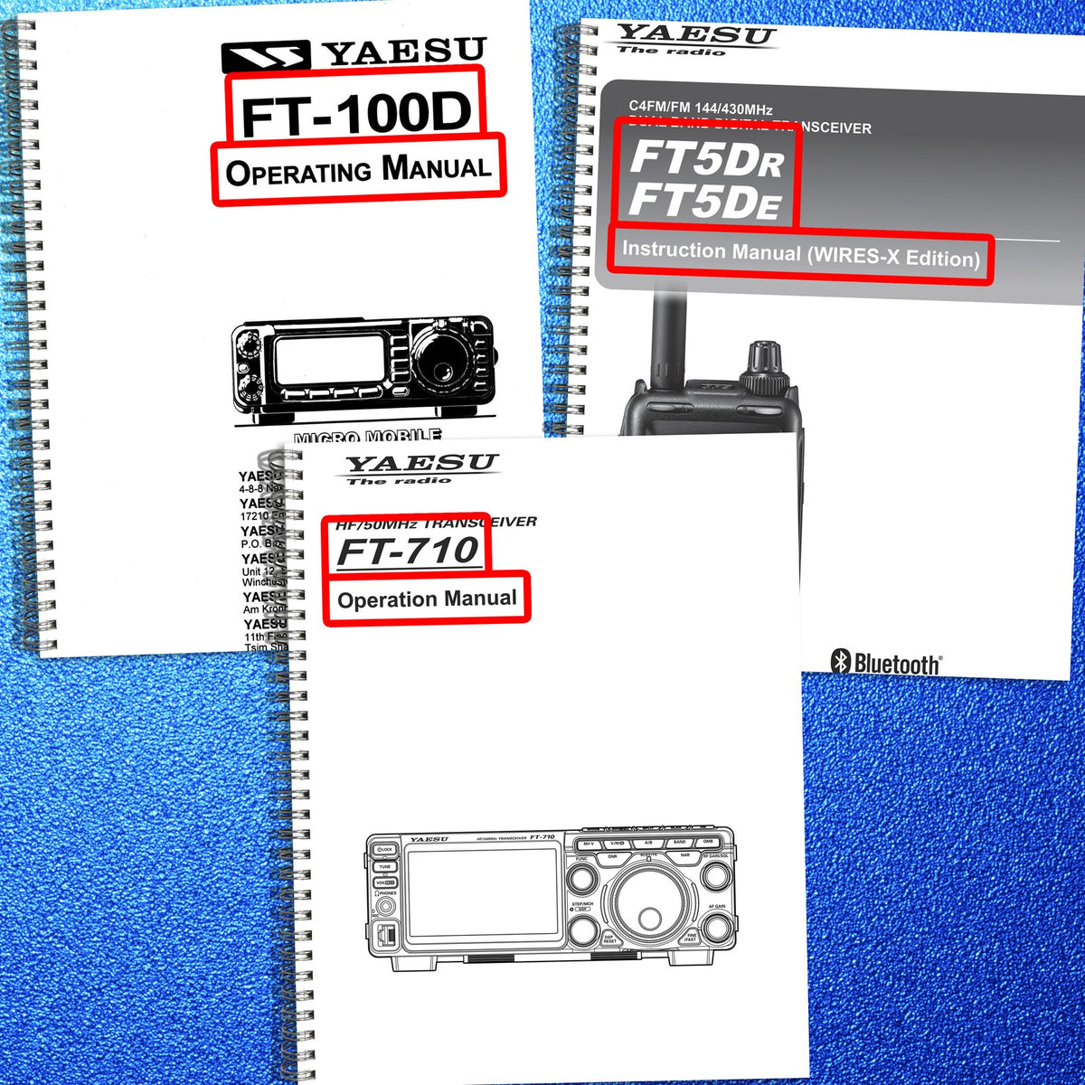 YAESU FT-100D FT5DR FT5DE FT-710 Operators Manual BUNDLE - WIRE BOUND - COVERS