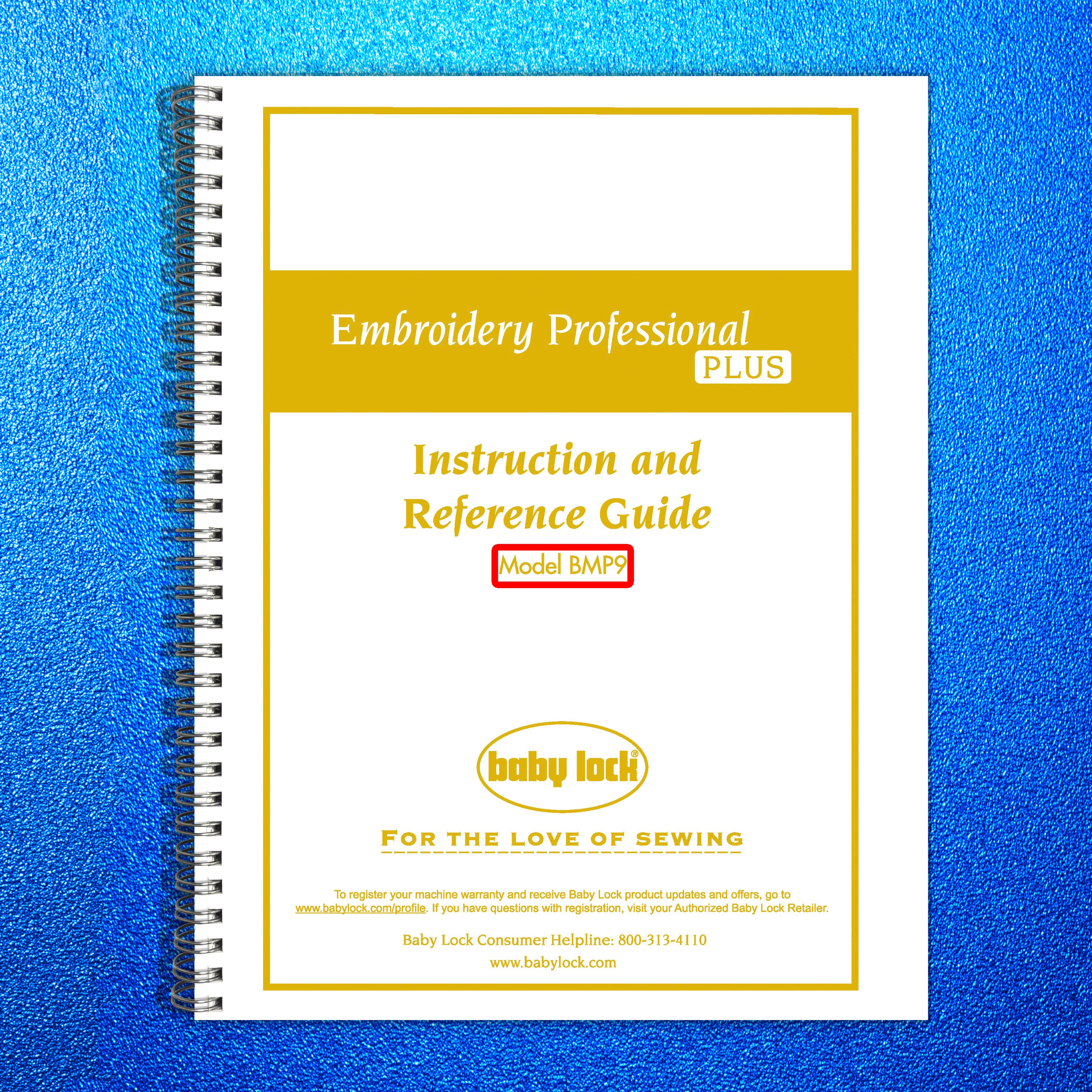 BABY LOCK Embroidery Professional Plus BMP9 Instruction Manual - WIRE BOUND