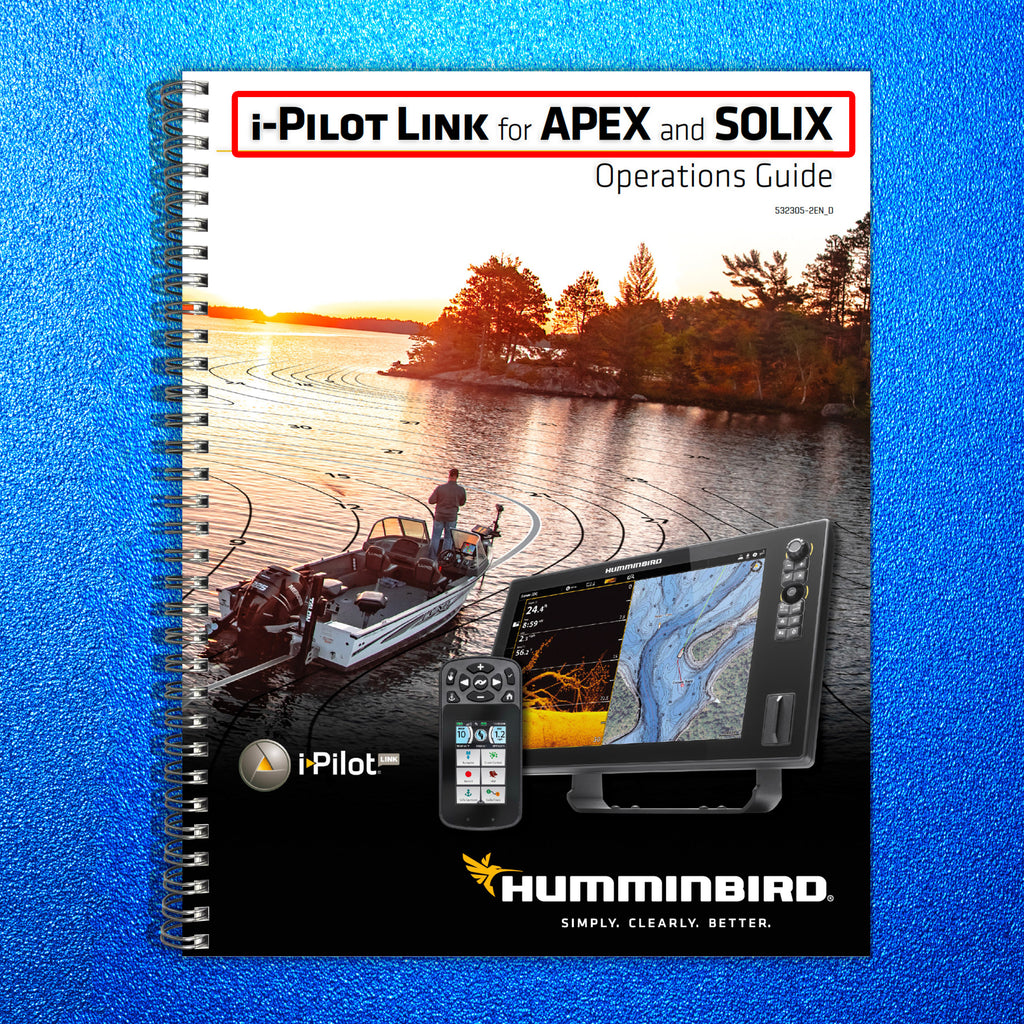 HUMMINBIRD iPilot Link Manual for APEX & SOLIX - WIRE BOUND - PROTECTIVE COVERS