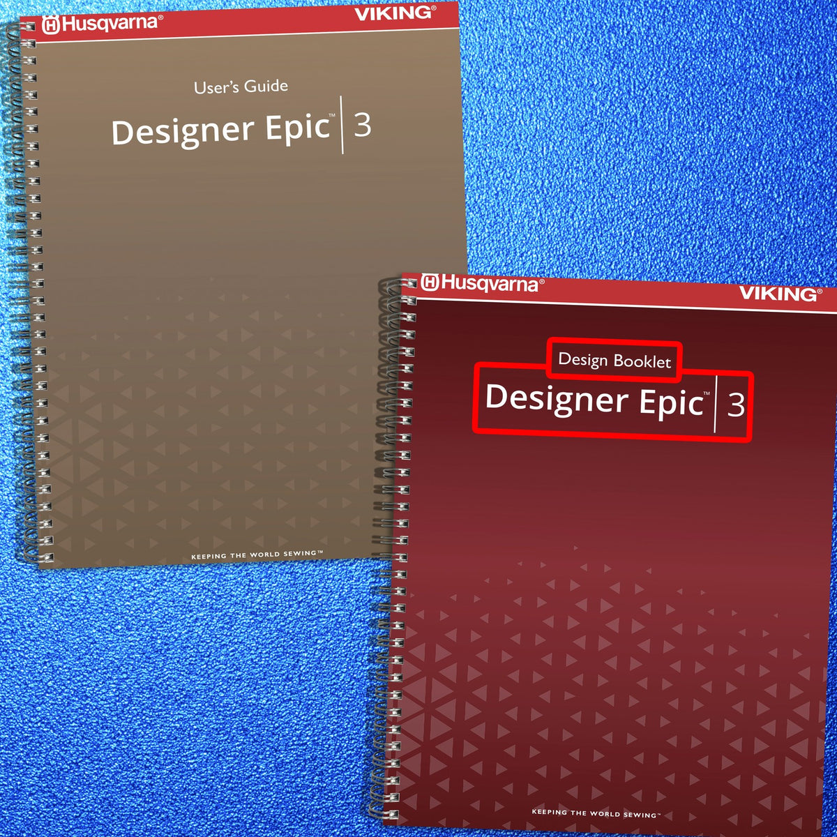 HUSQVARNA DESIGNER EPIC 3 Operators Manual & Sampler Book BUNDLE - WIRE BOUND