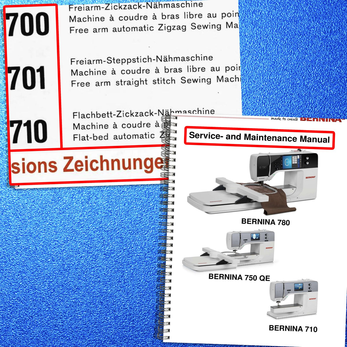BERNINA 700 701 710 Sewing Machine Parts & Service & Operators Manual BUNDLE