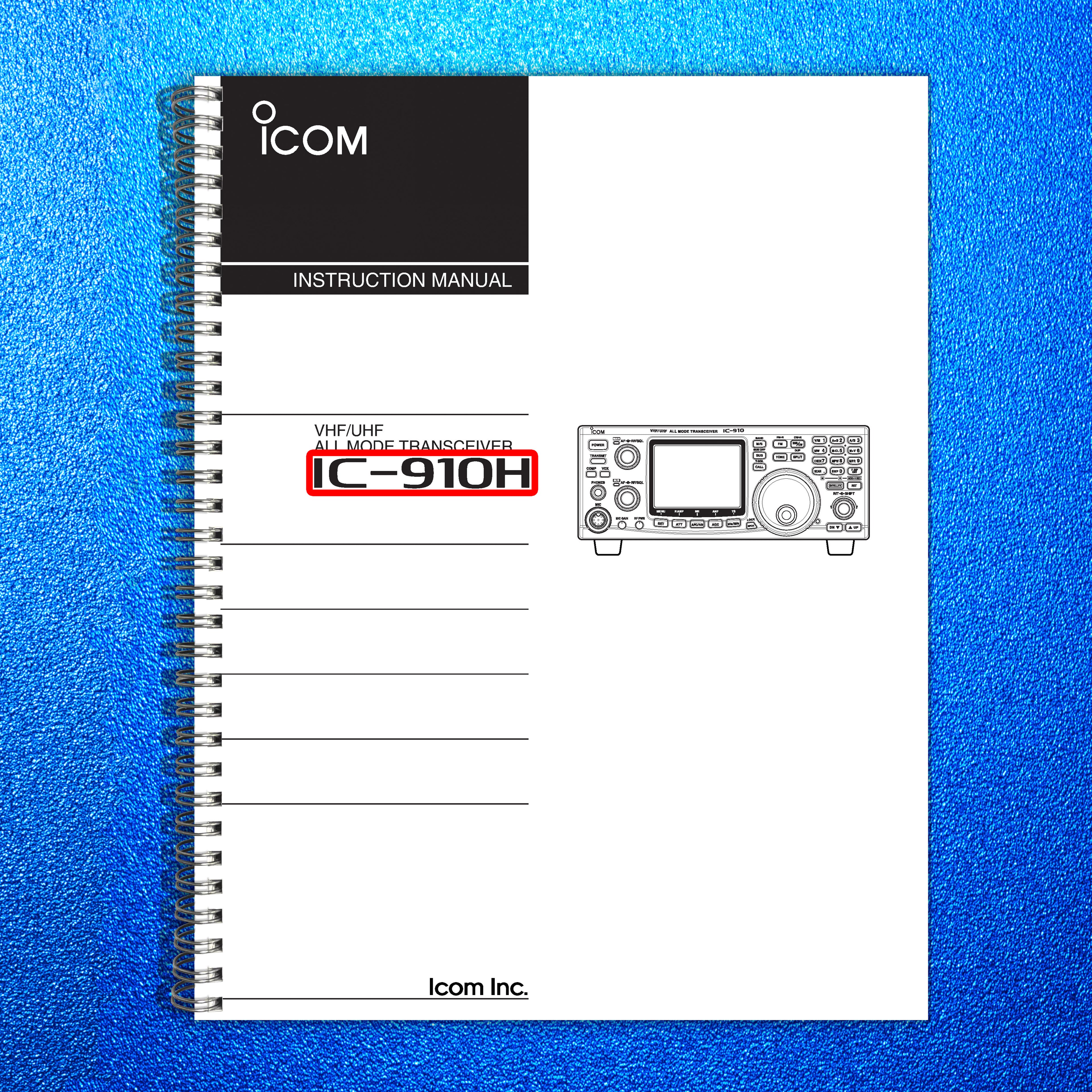 ICOM IC-910H VHF UHF All Mode Transceiver Instruction Manual - WIRE BOUND