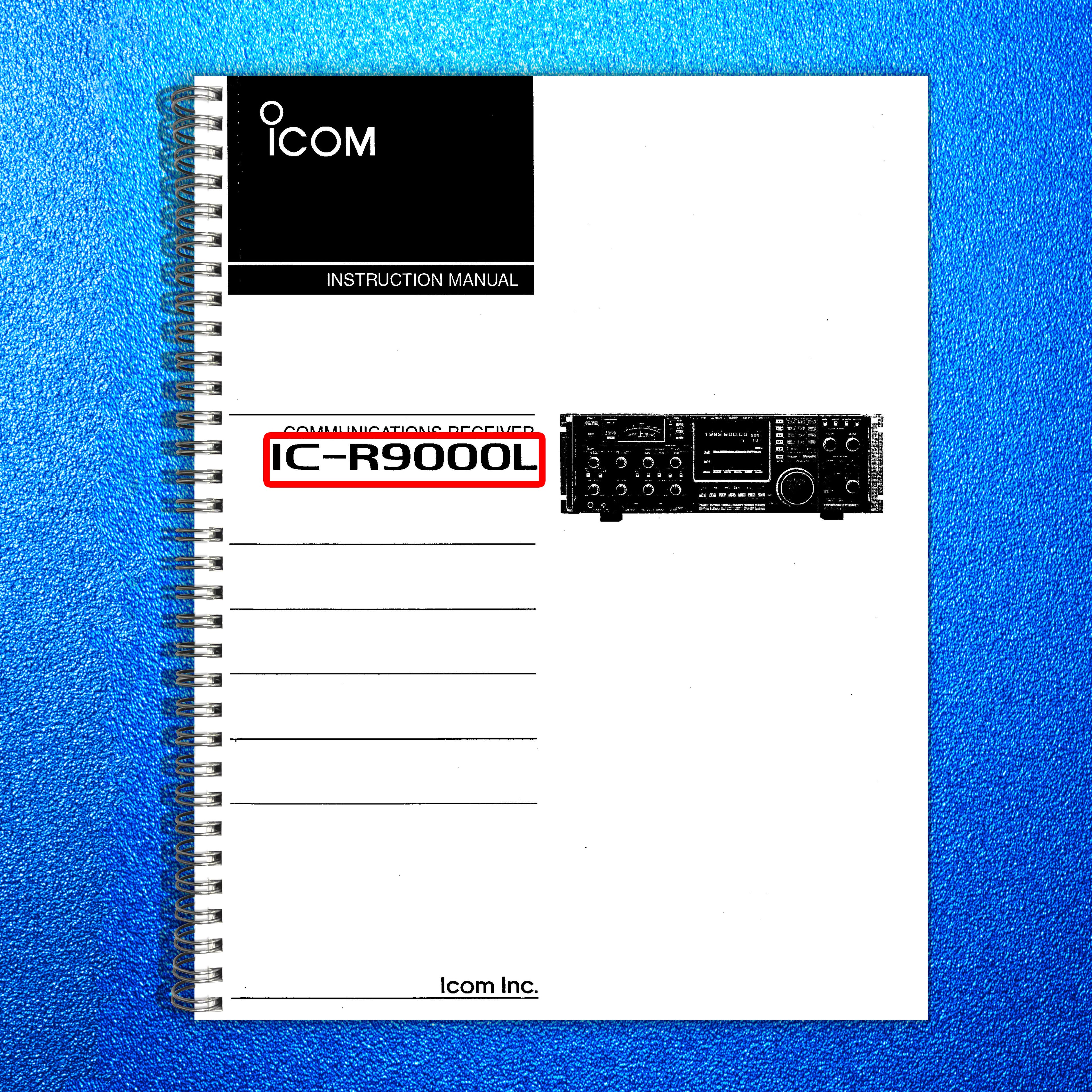 ICOM IC-R9000L Communications Receiver Instruction Manual - WIRE BOUND - COVERS