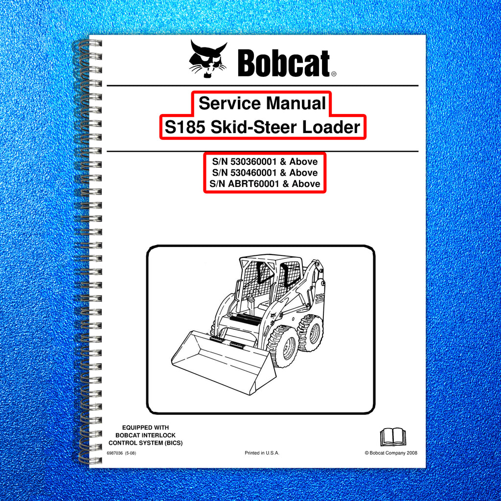 BOBCAT S185 Skid-Steer Loader Service Manual SN 530360001 and Up, FOLDOUTS