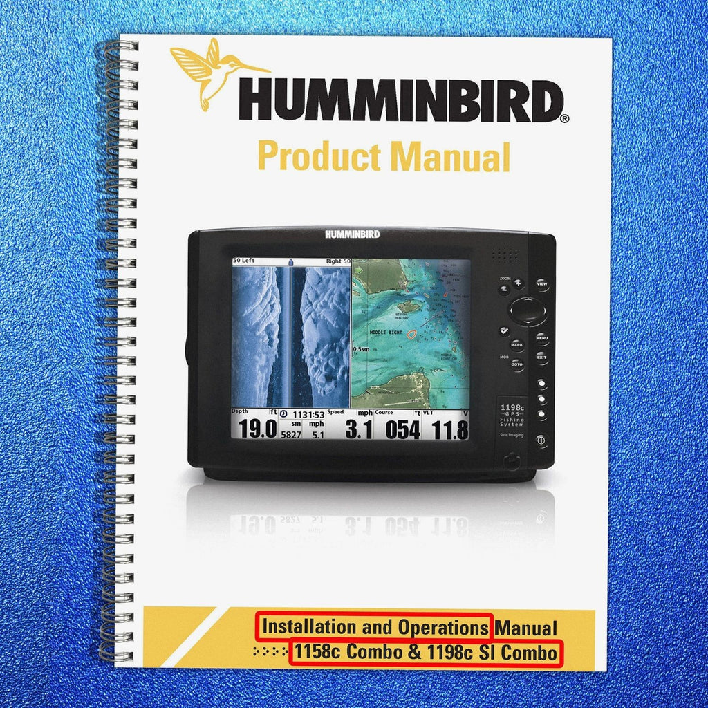 HUMMINBIRD 1158c Combo & 1198c SI Combo User Manual Guide - TOUGH WIRE BINDING