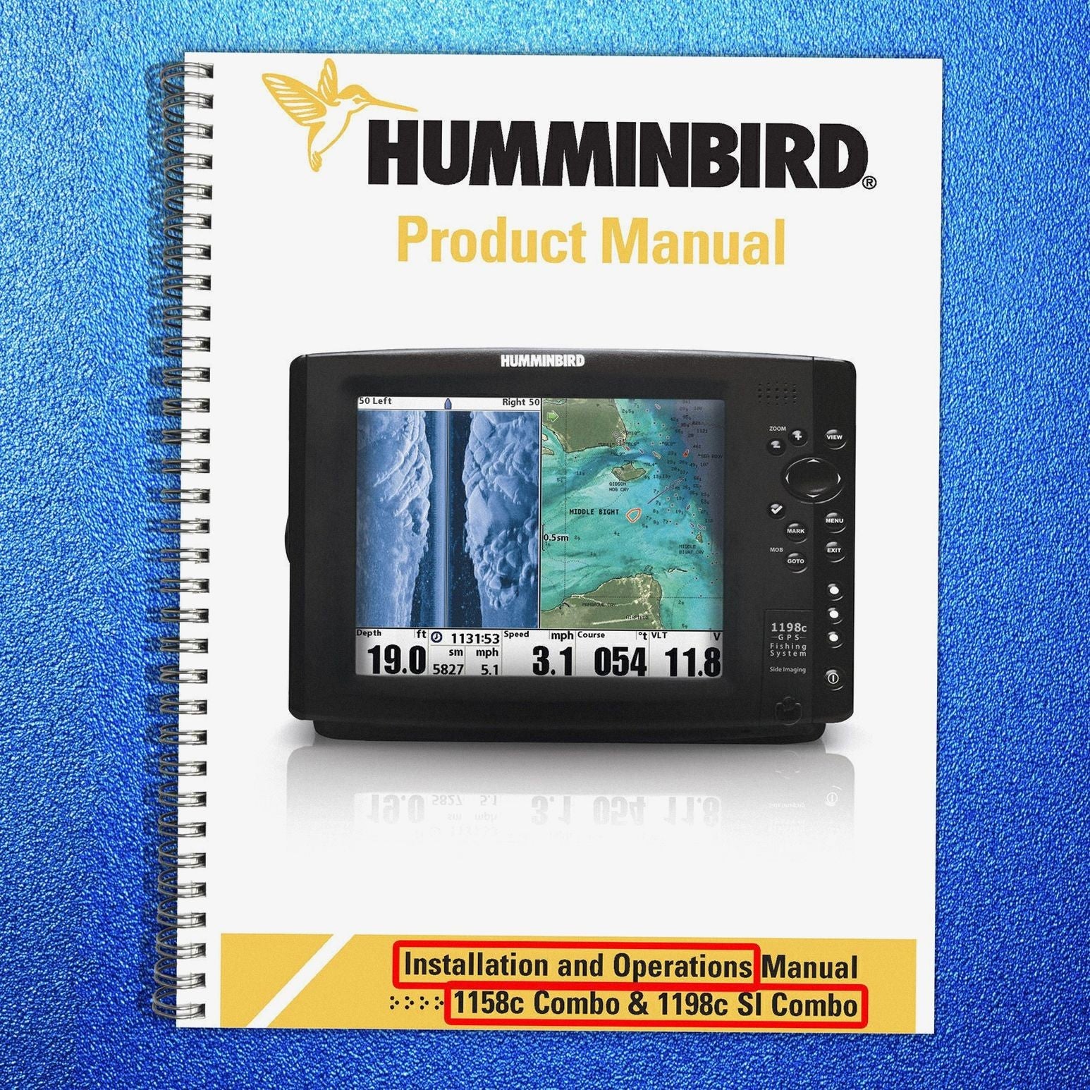 HUMMINBIRD 1158c Combo & 1198c SI Combo User Manual Guide - TOUGH WIRE BINDING
