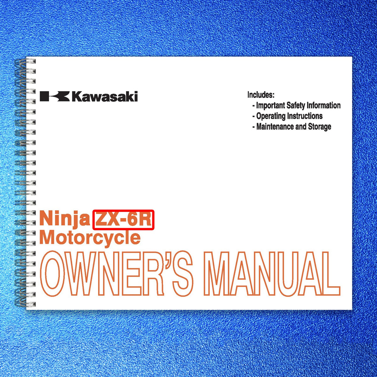KAWASAKI Ninja ZX-6R Owners Manual 2012 - STEEL WIRE BOUND - PROTECTIVE COVERS