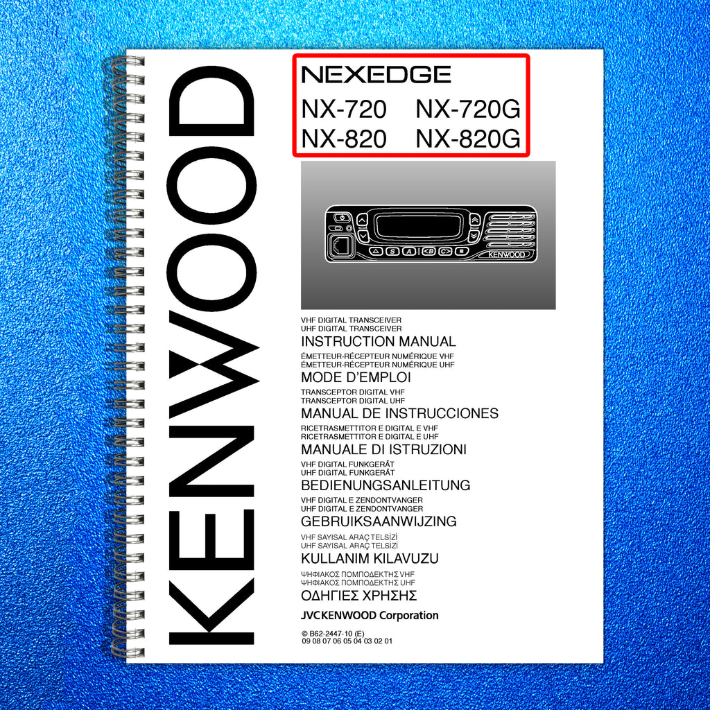KENWOOD NX-720 NX-720G NX-820 NX-820G INSTURCTION MANUAL - WIRE BOUND - COVERS