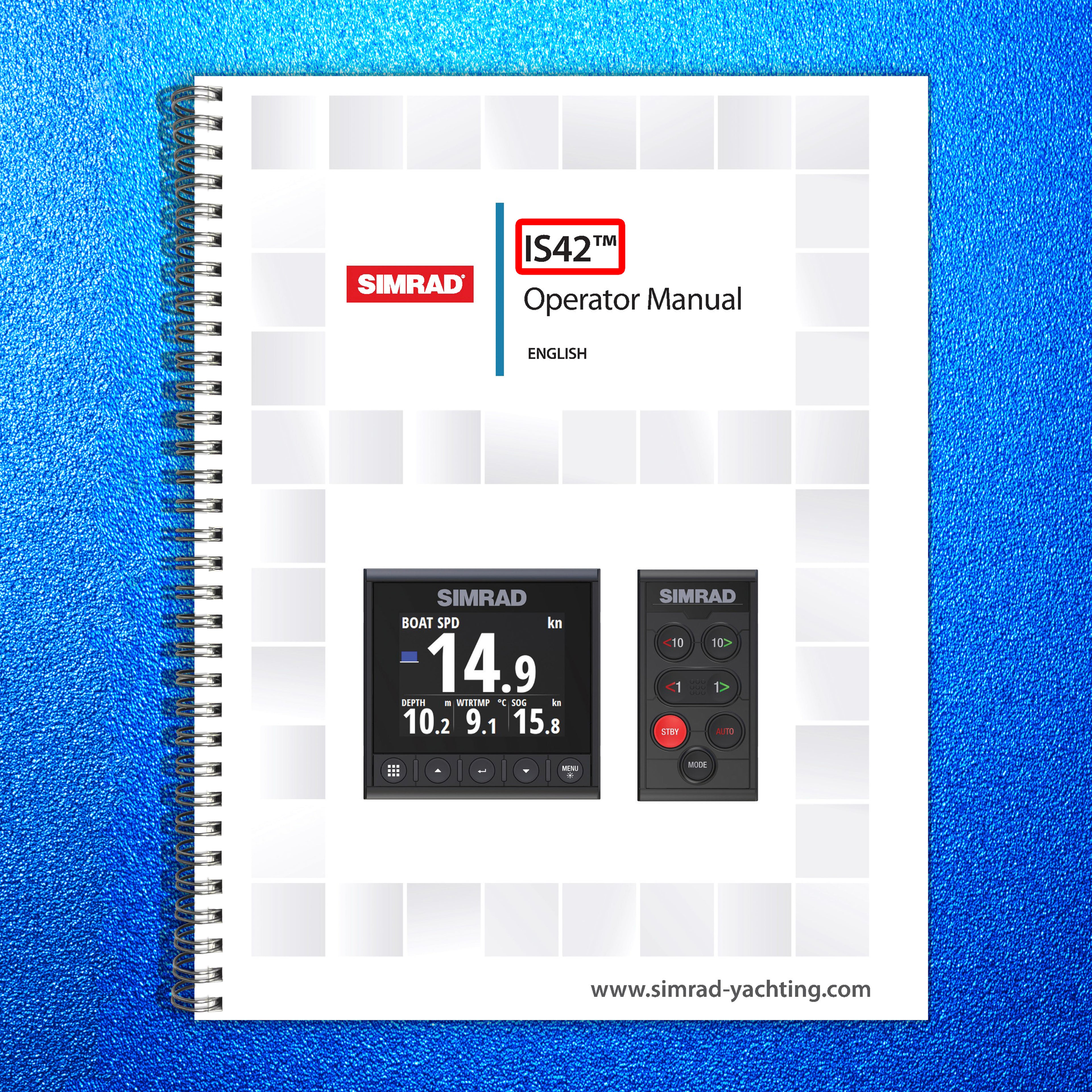 SIMRAD IS42 Instrument Display Operators Manual - WIRE BOUND - TOUGH COVERS