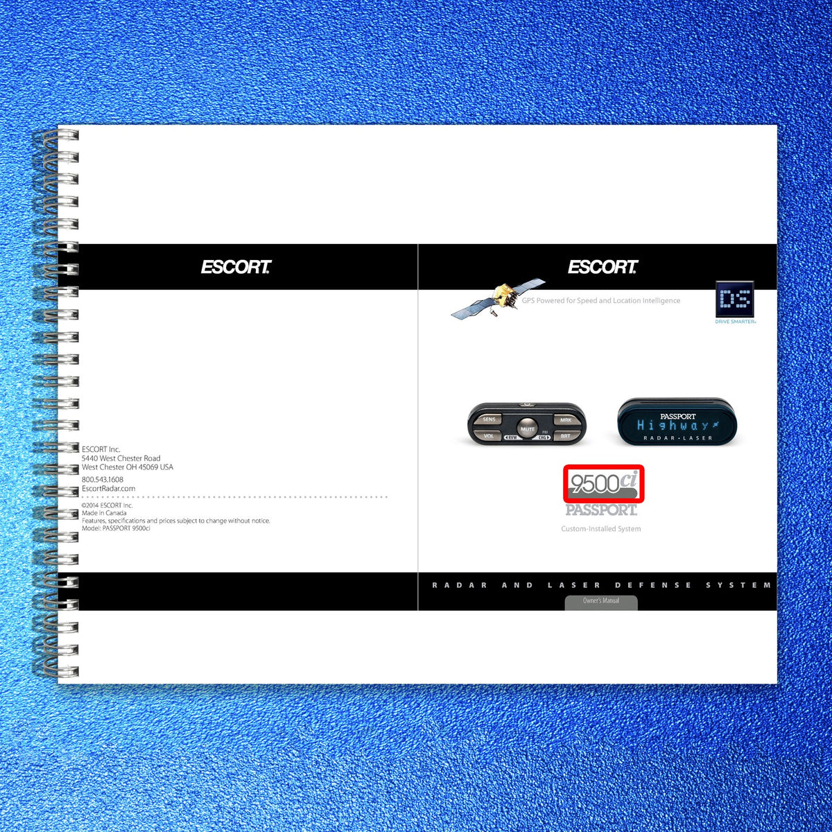 ESCORT PASSPORT 9500ci Radar Laser Defense System Owners Manual 2014 - BOUND