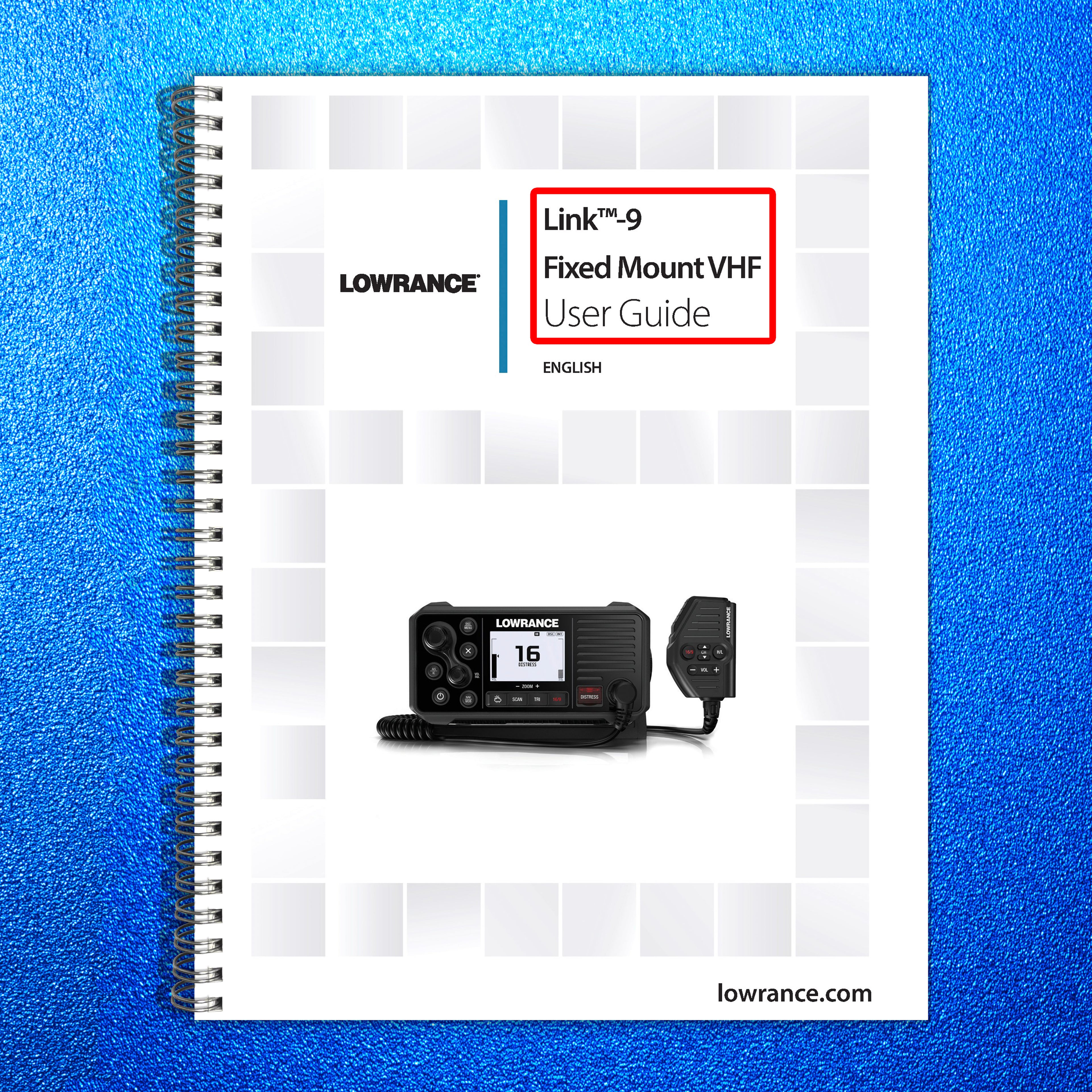 LOWRANCE LINK-9 Fixed Mount VHF User Owners Manual Guide - TOUGH WIRE BINDING