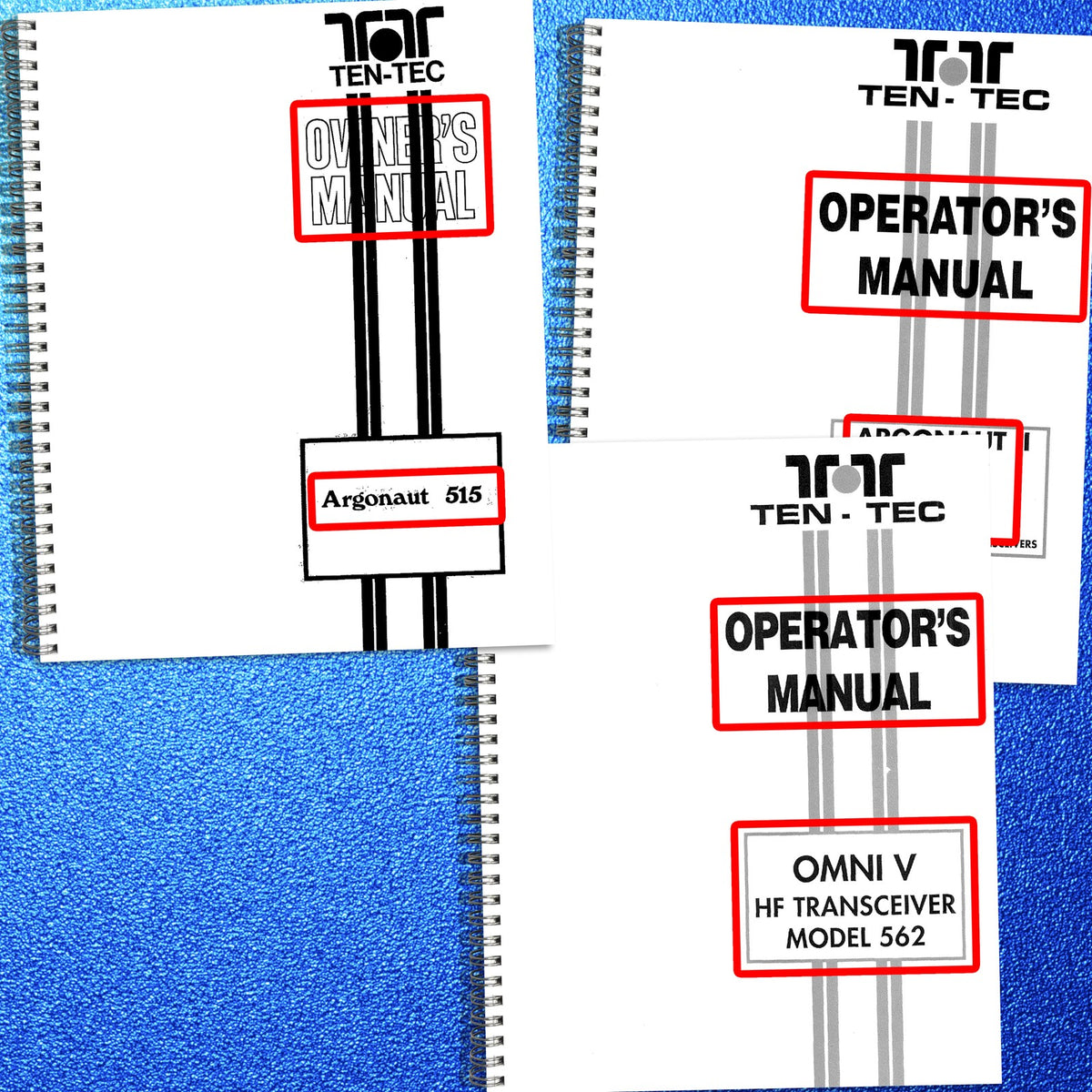 TEN-TEC Argonaut 515 Argonaut II 535 536 Omni 5 562 Operators Manual BUNDLE