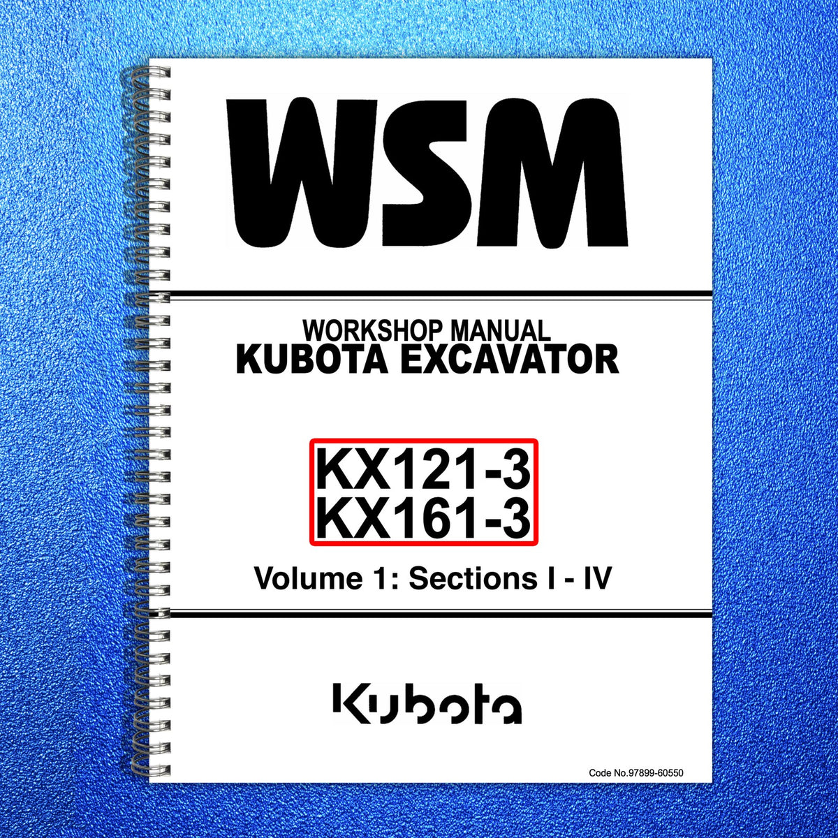KUBOTA KX121-3 KX161-3 Excavator Workshop Manual - BOUND - COVERS - XL FOLDOUTS