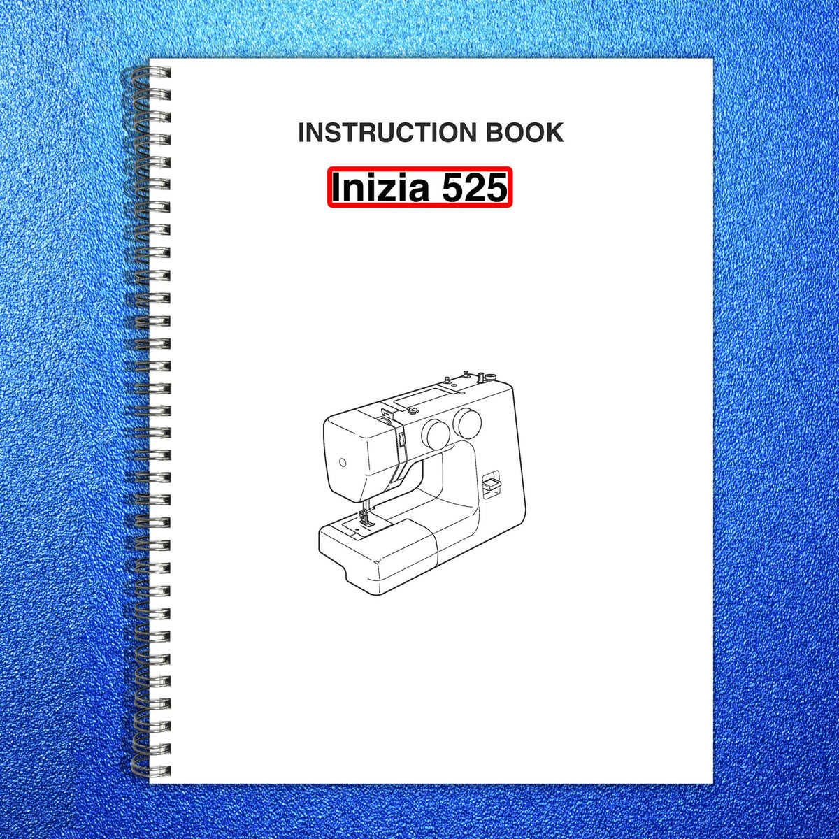 ALFA Inizia 525 Sewing Machine Instruction Book Manual - WIRE BOUND - COVERS