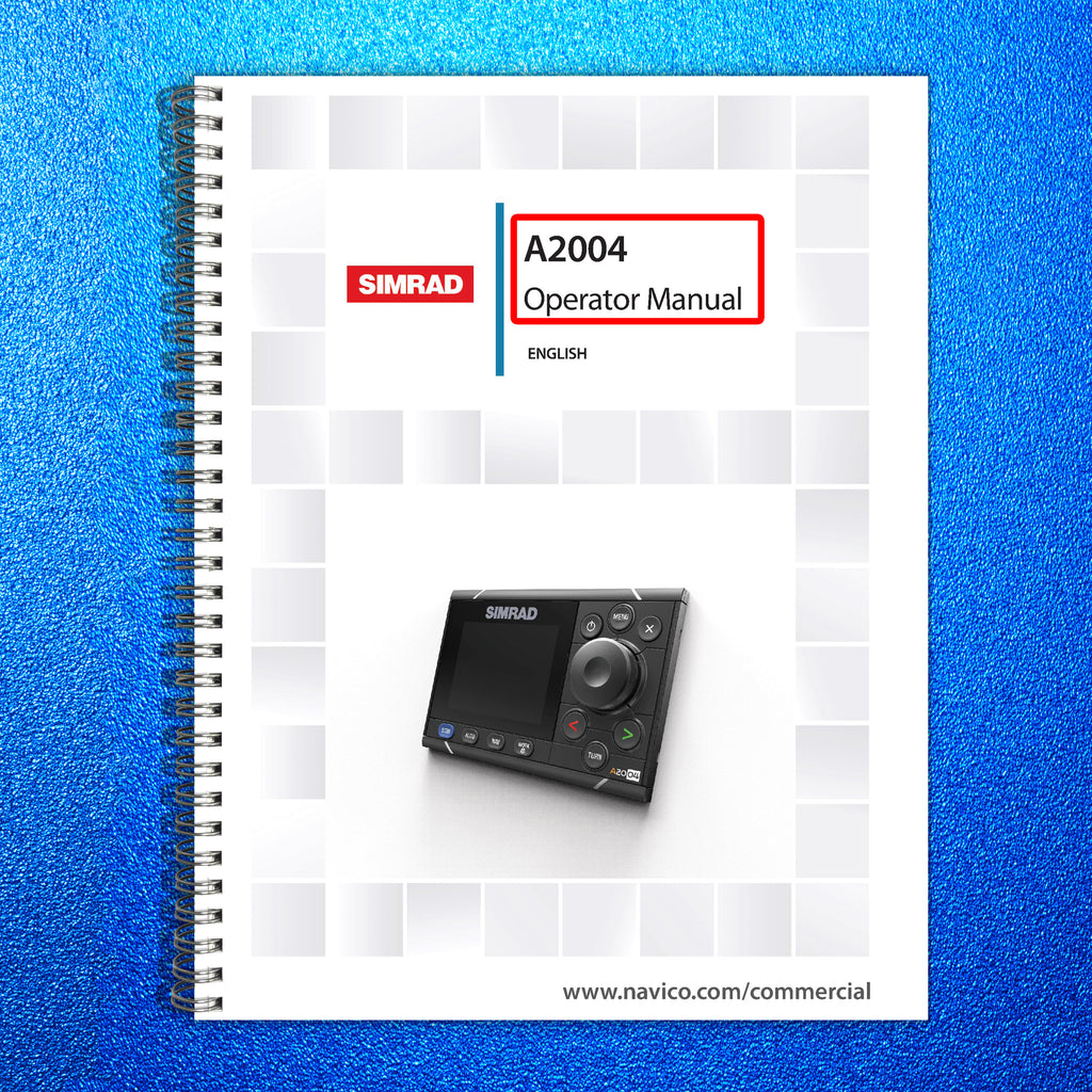 SIMRAD A2004 OPERATOR MANUAL - STEEL WIRE BOUND - PROTECTIVE COVERS