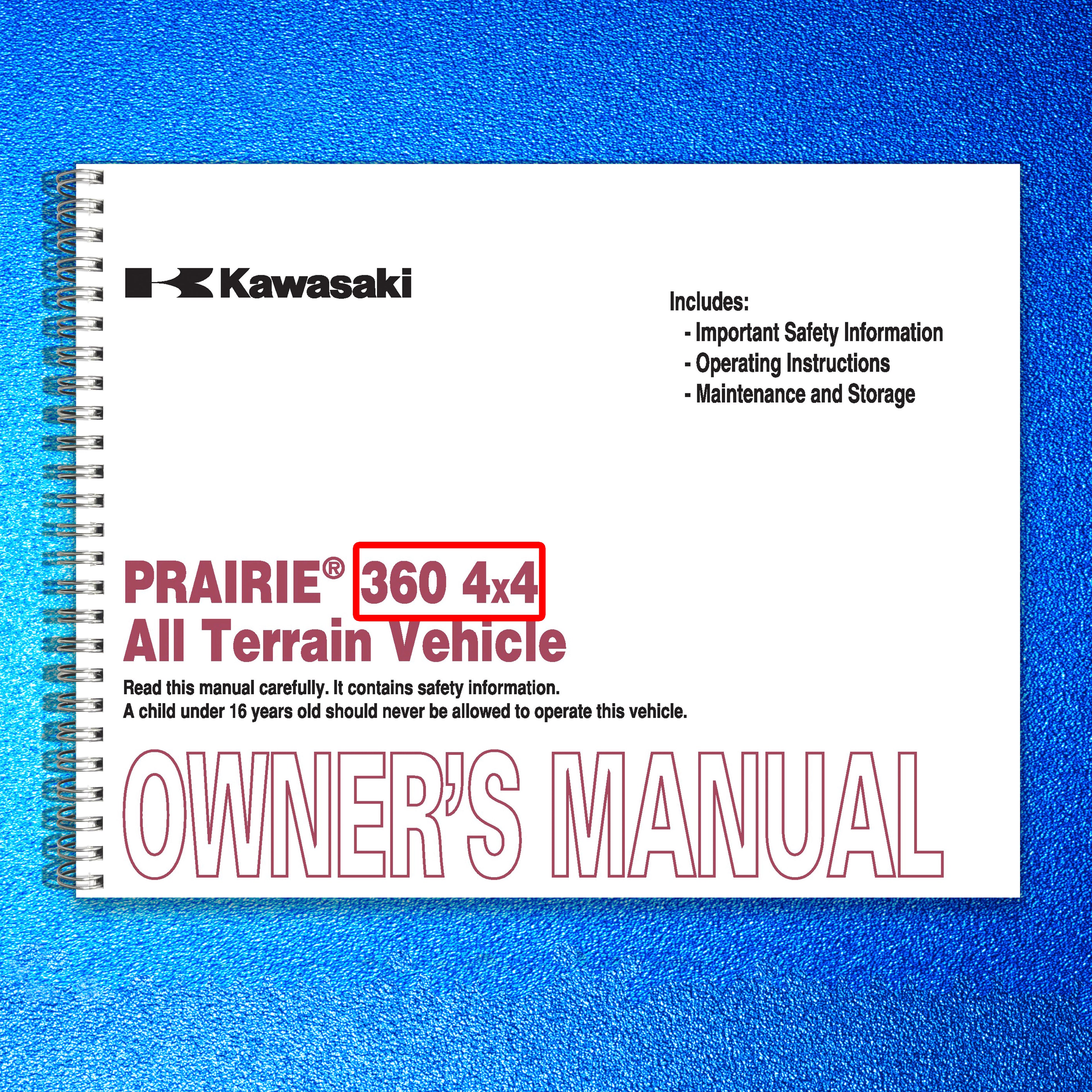 ARCTIC CAT Prairie 360 4x4 Owners Manual 2011 - STEEL WIRE BOUND - TOUGH COVERS