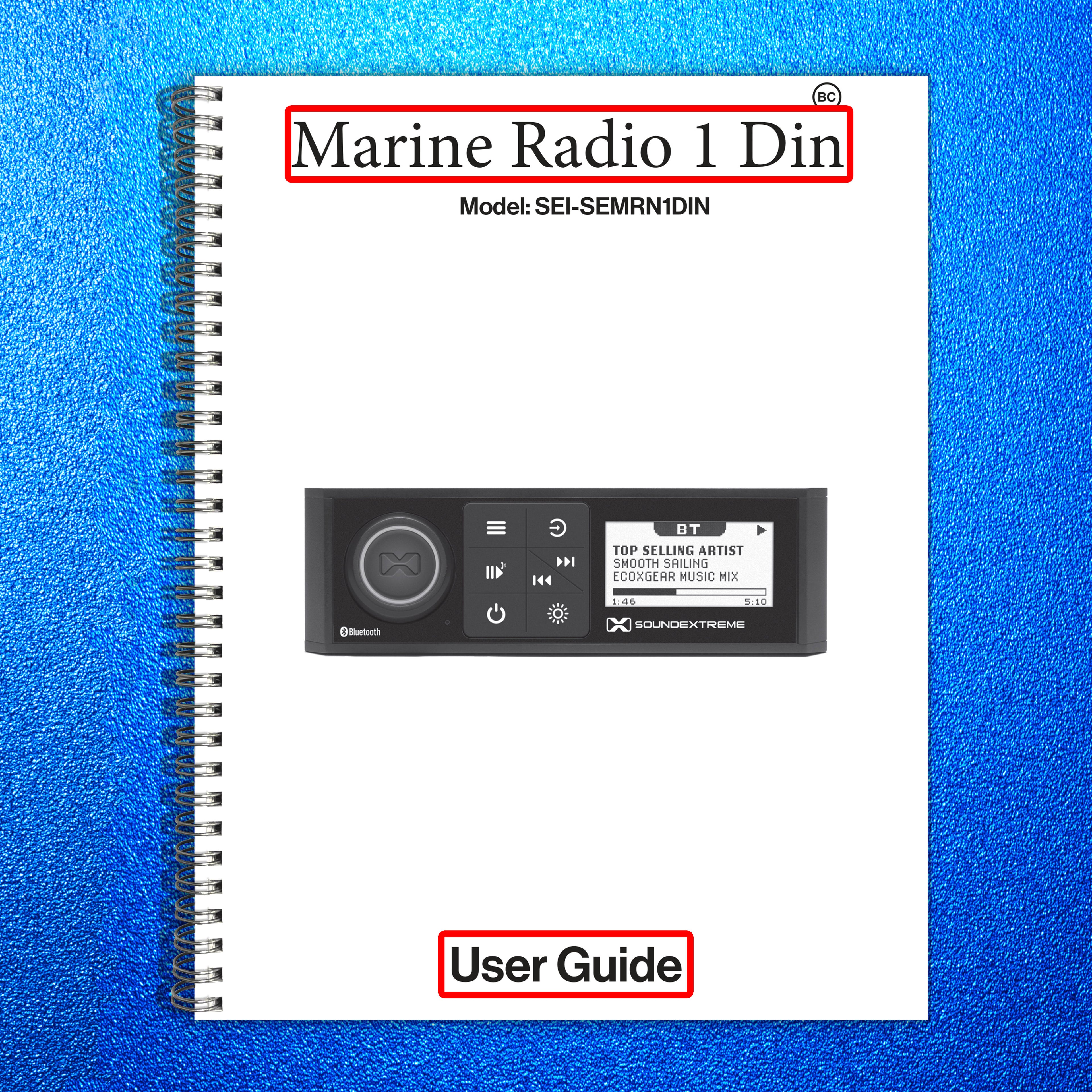 SOUNDEXTREME Radio 1 DIN SEI-SEMRN1DIN User Manual - WIRE BOUND - TOUGH COVERS