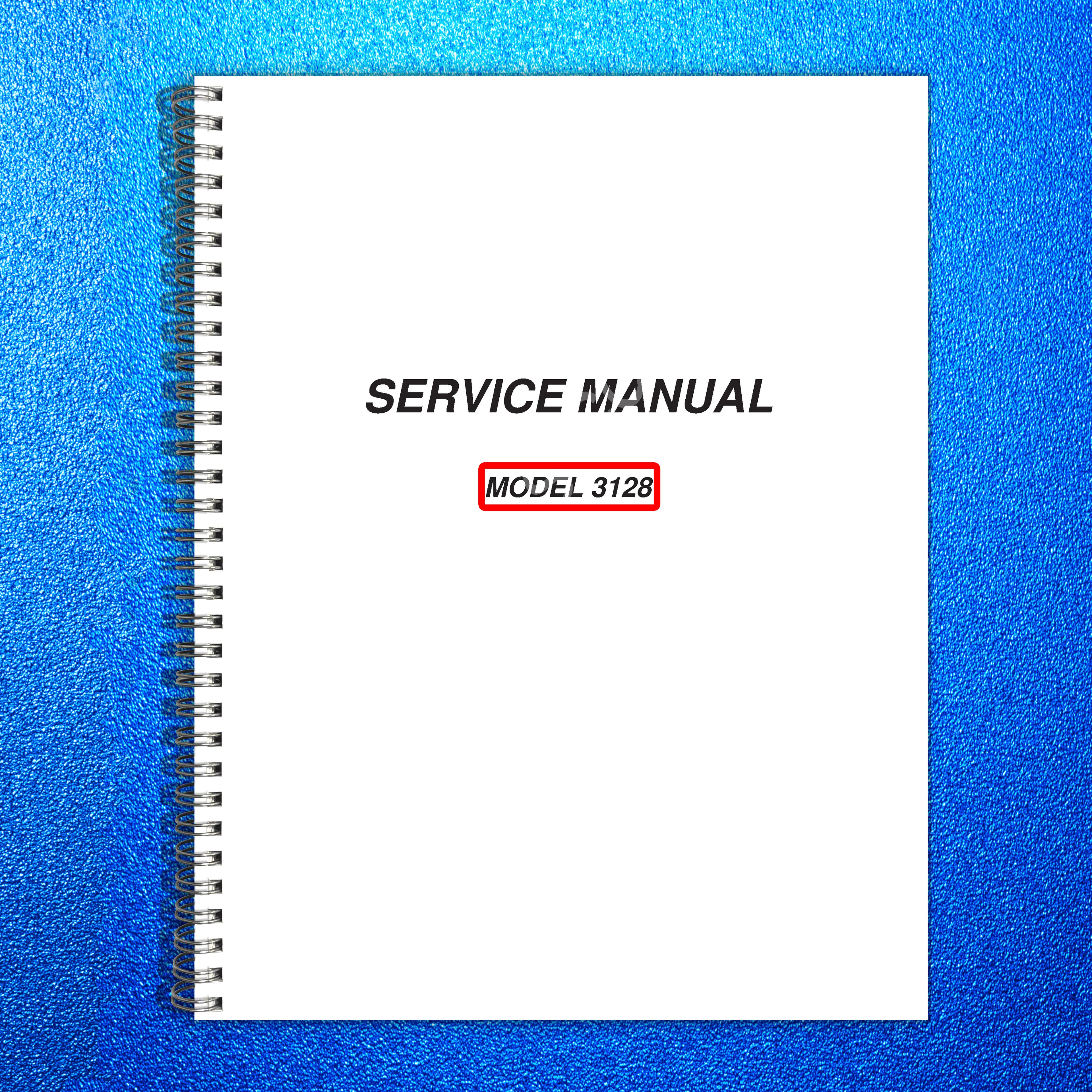 JANOME 3128 Sewing Machine Service Manual - STEEL WIRE BOUND - PROTECTIVE COVERS
