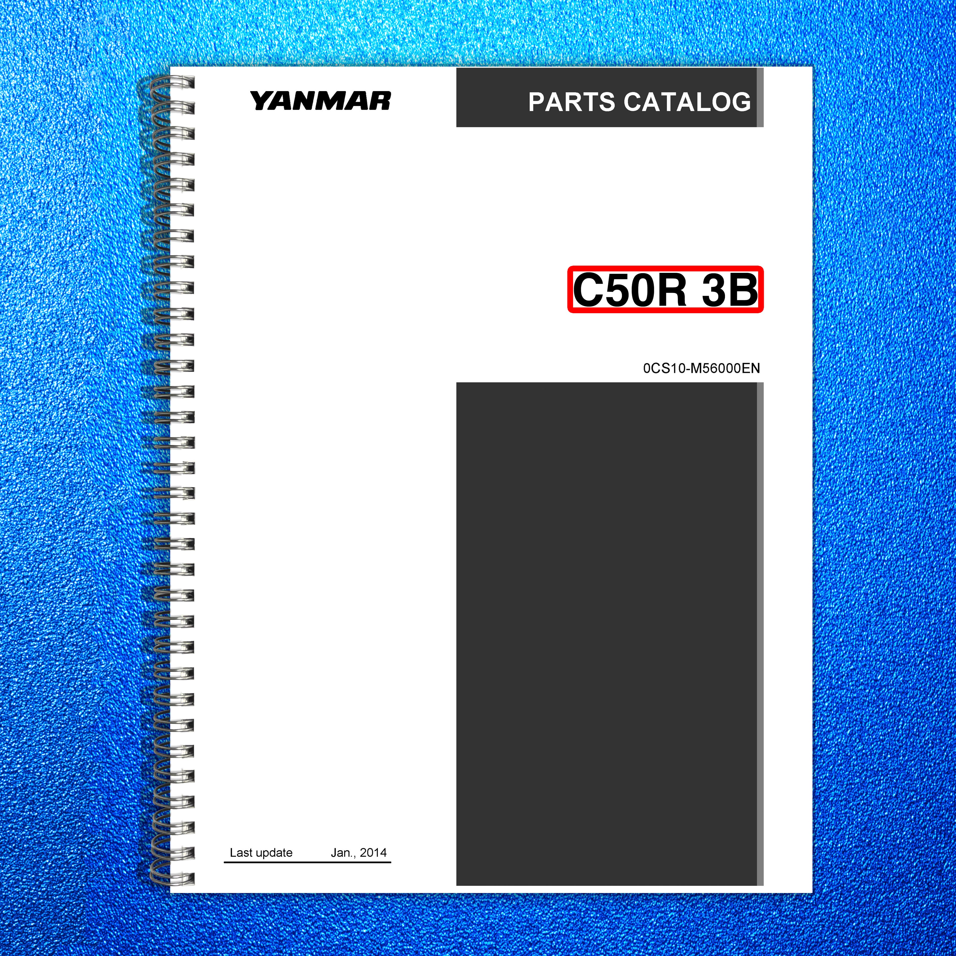 YANMAR C50R-3B Crawler Carrier Parts Catalog Manual 2014 - WIRE BOUND - COVERS