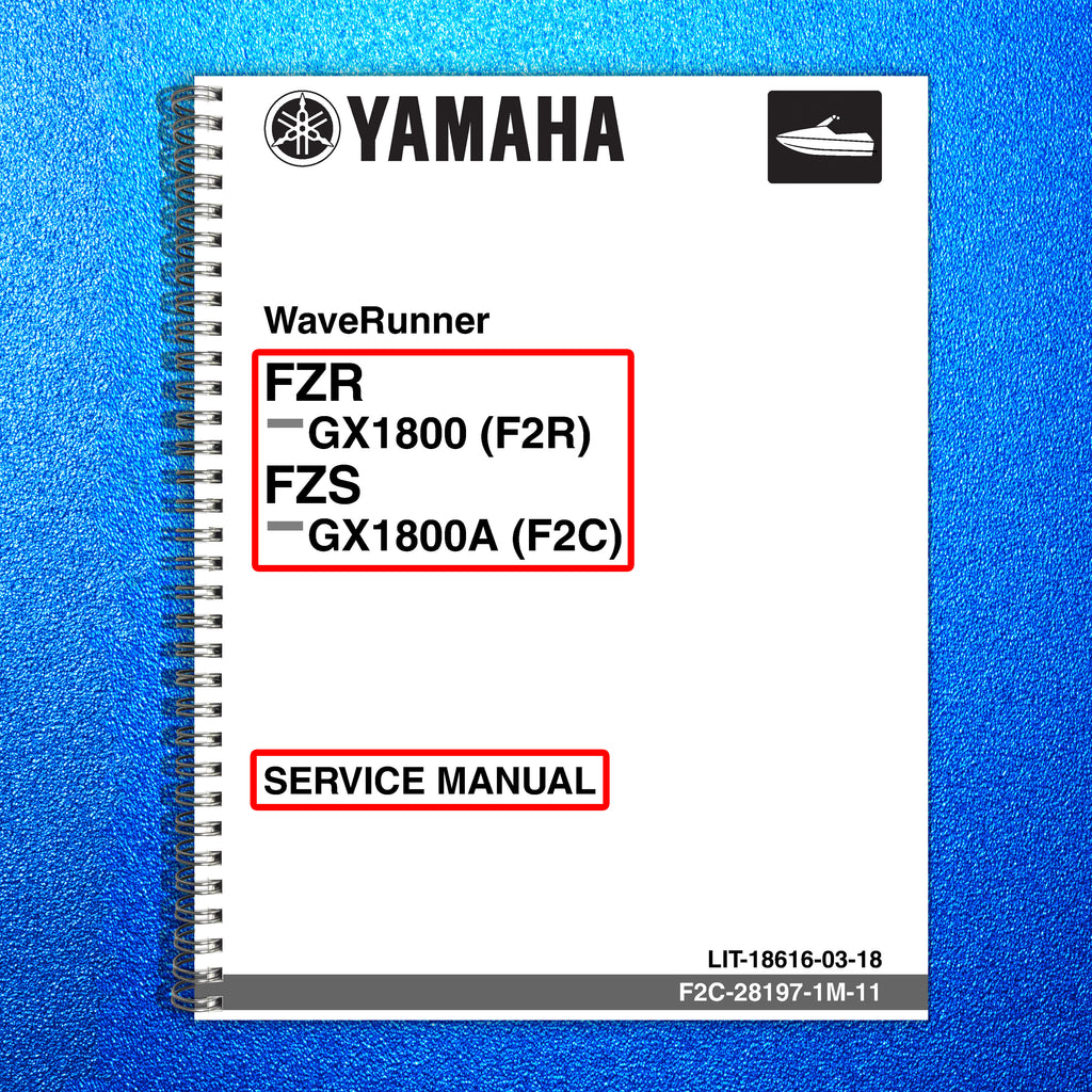 YAMAHA FZR GX1800 FZS GX1800A Service Manual - WIRE BOUND - TOUGH COVERS