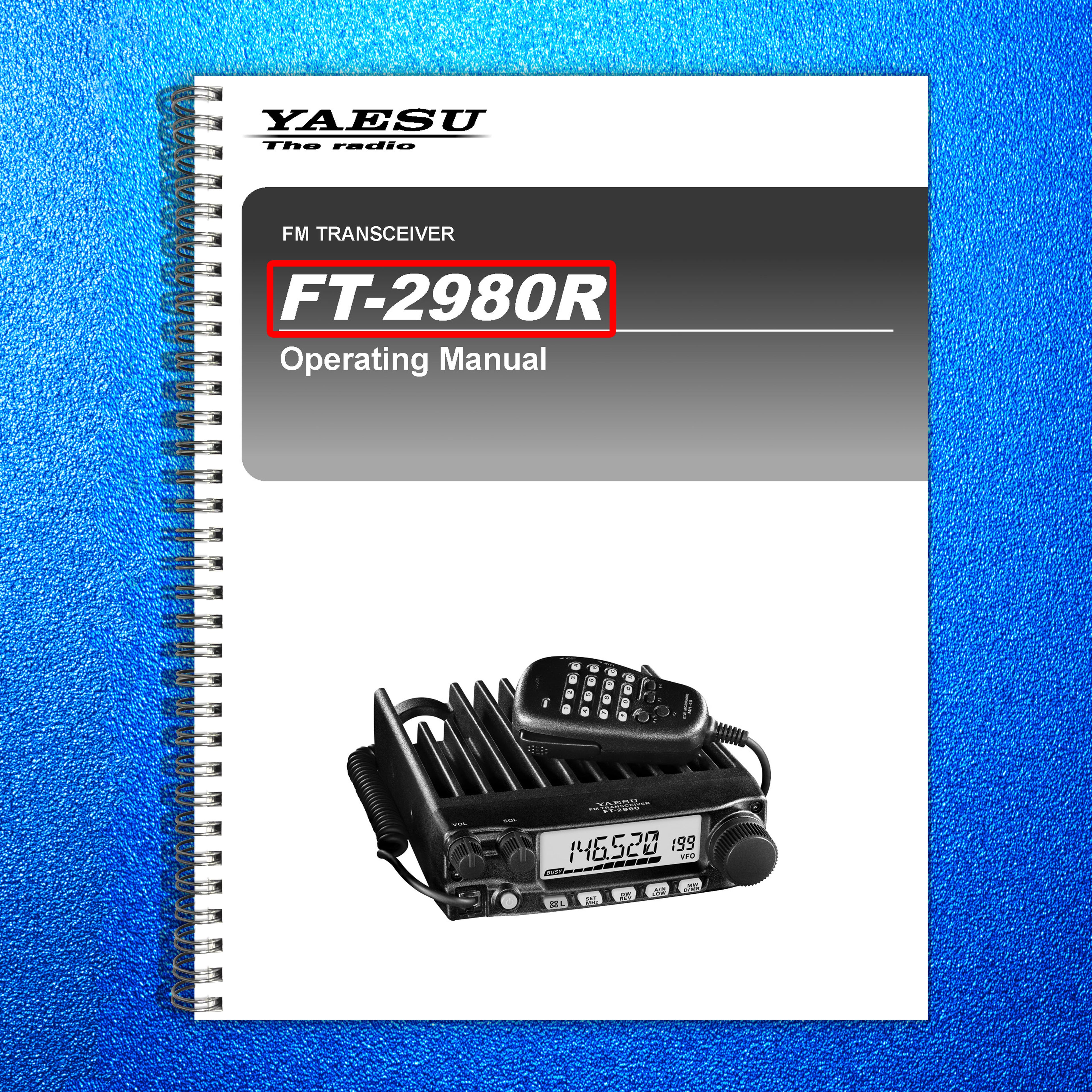 YAESU FT-2980R FM TRANSCEIVER User Operating Manual, TOUGH WIRE BINDING & COVERS
