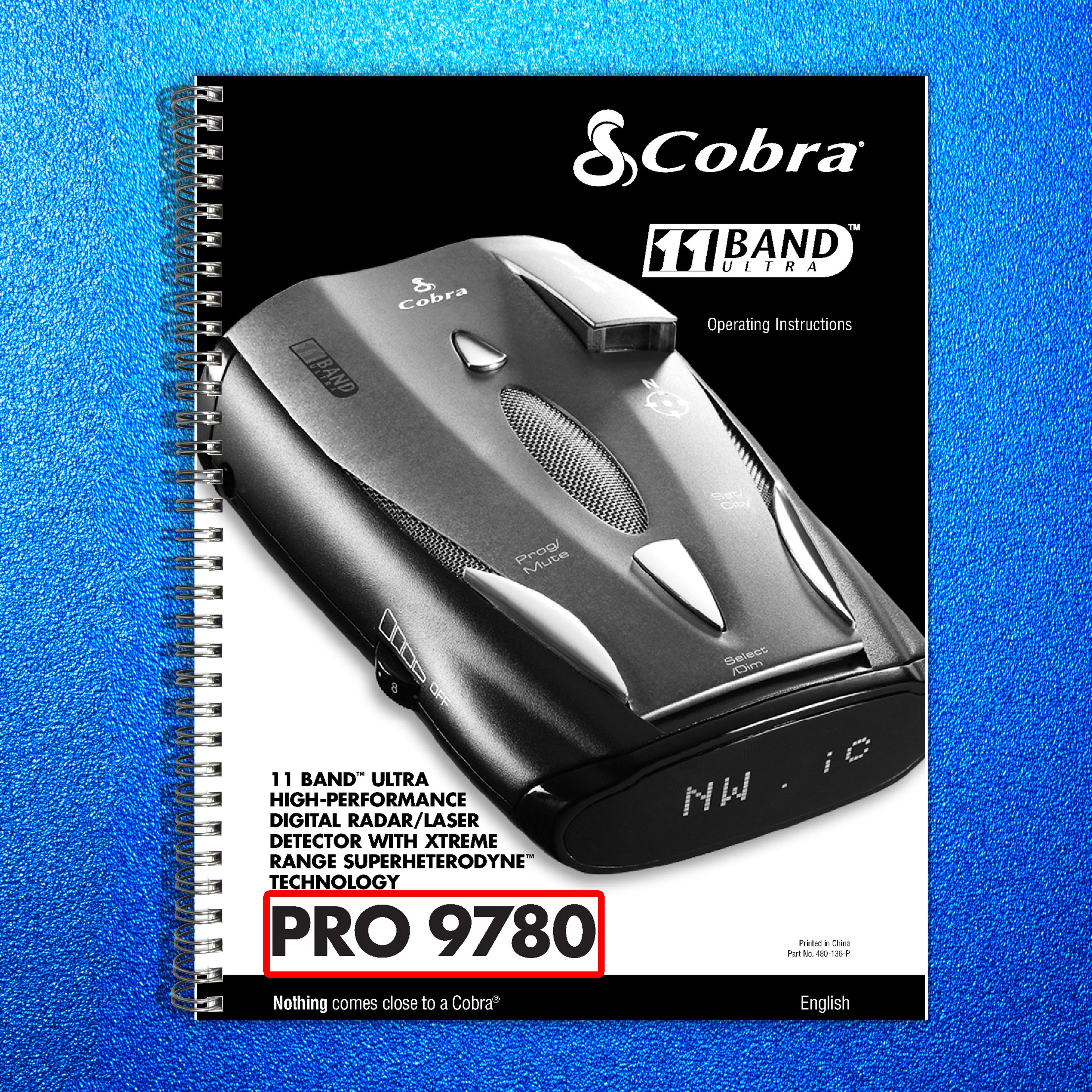 COBRA PRO 9780 Radar Laser Detector Operating Instructions Manual 2004 - BOUND