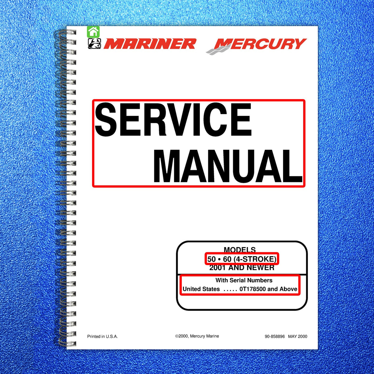 MERCURY MARINER 50 60 4-Stroke Outboard Service Manual 2000, FOLDOUTS