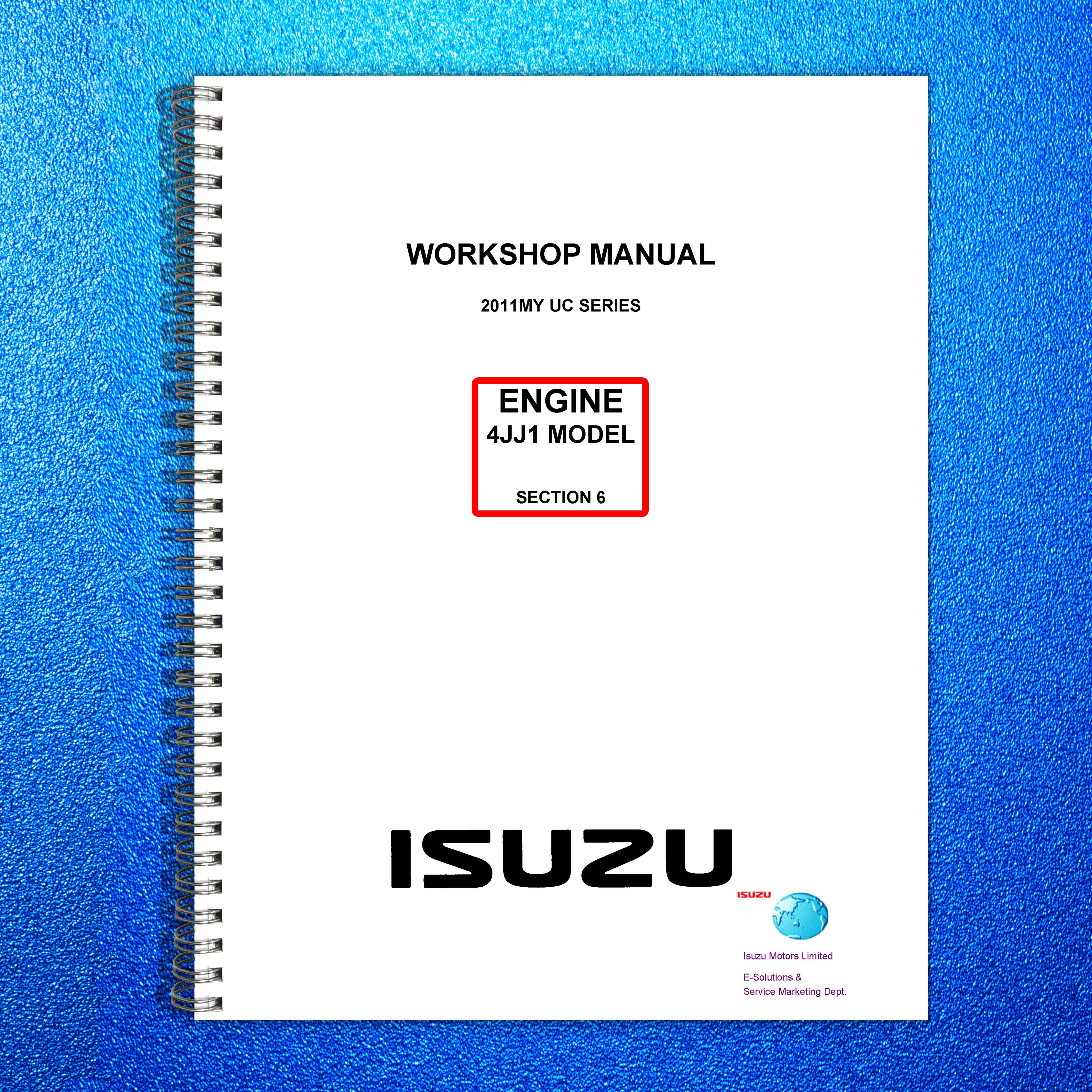 ISUZU D-Max 2001 4JJ1 Engine SECTION 6 Service Manual - BOUND - TOUGH COVERS