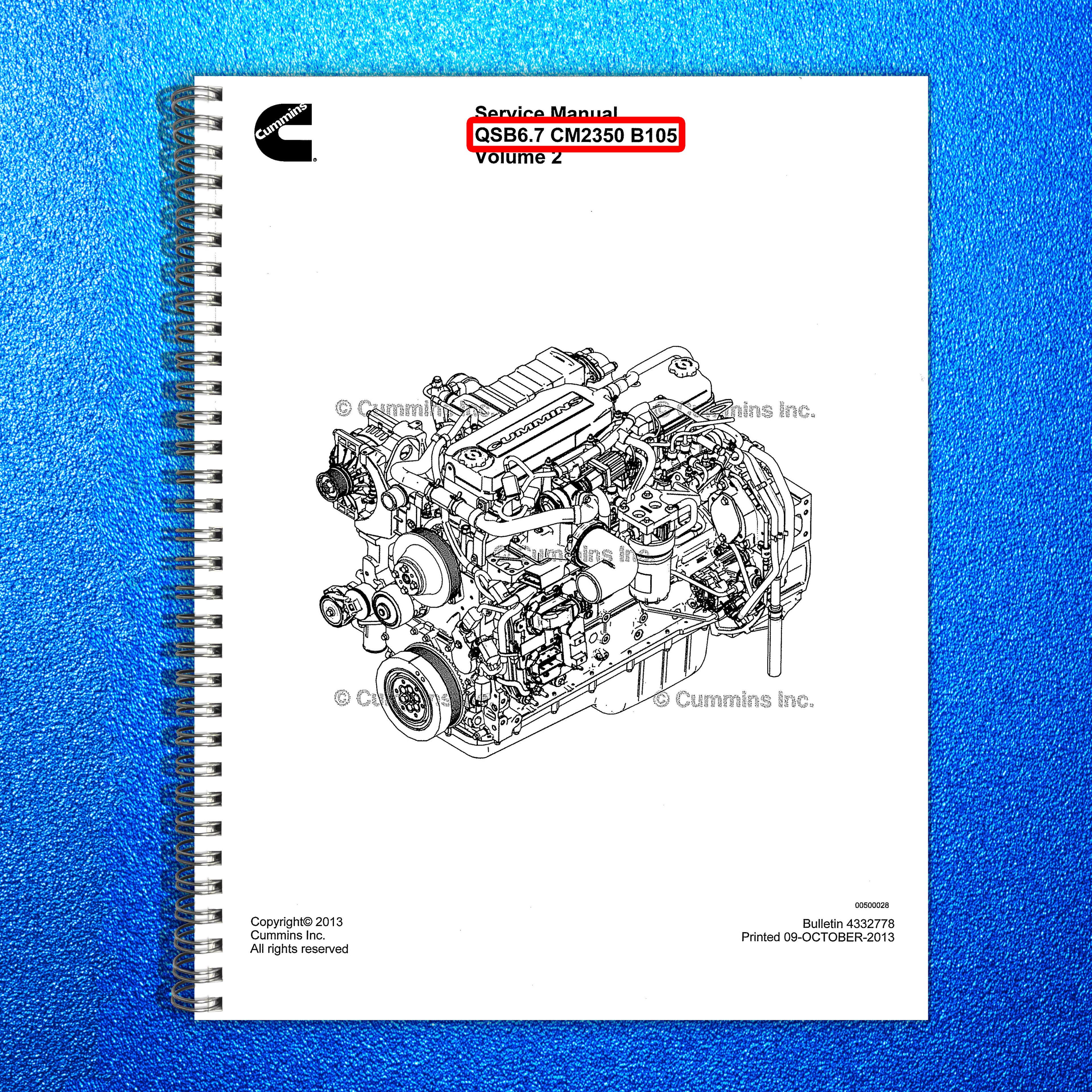CUMMINS QSB67 Service Manual - STEEL WIRE BOUND - PROTECTIVE COVERS