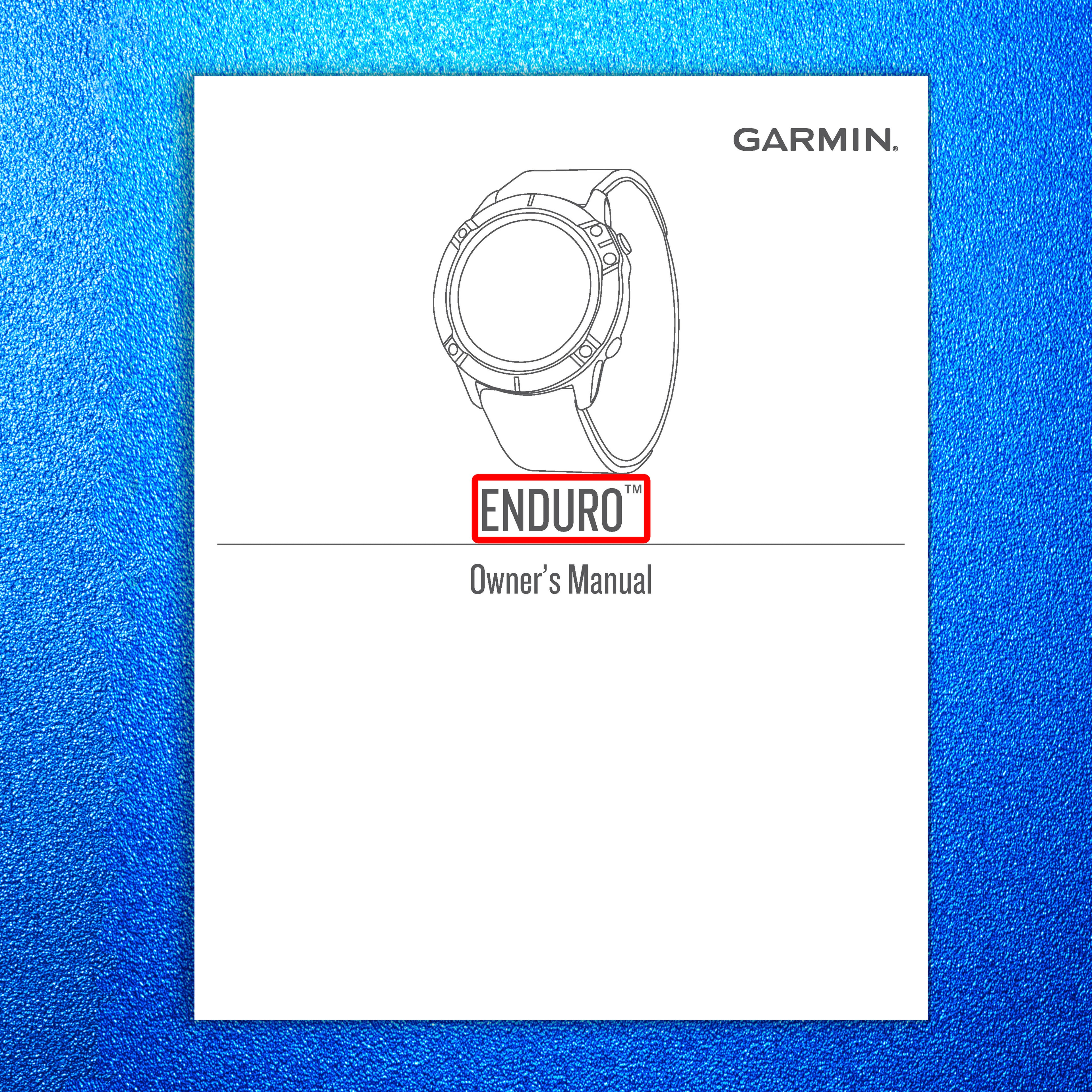 GARMIN Enduro Owners Manual - STEEL WIRE BOUND - PROTECTIVE COVERS
