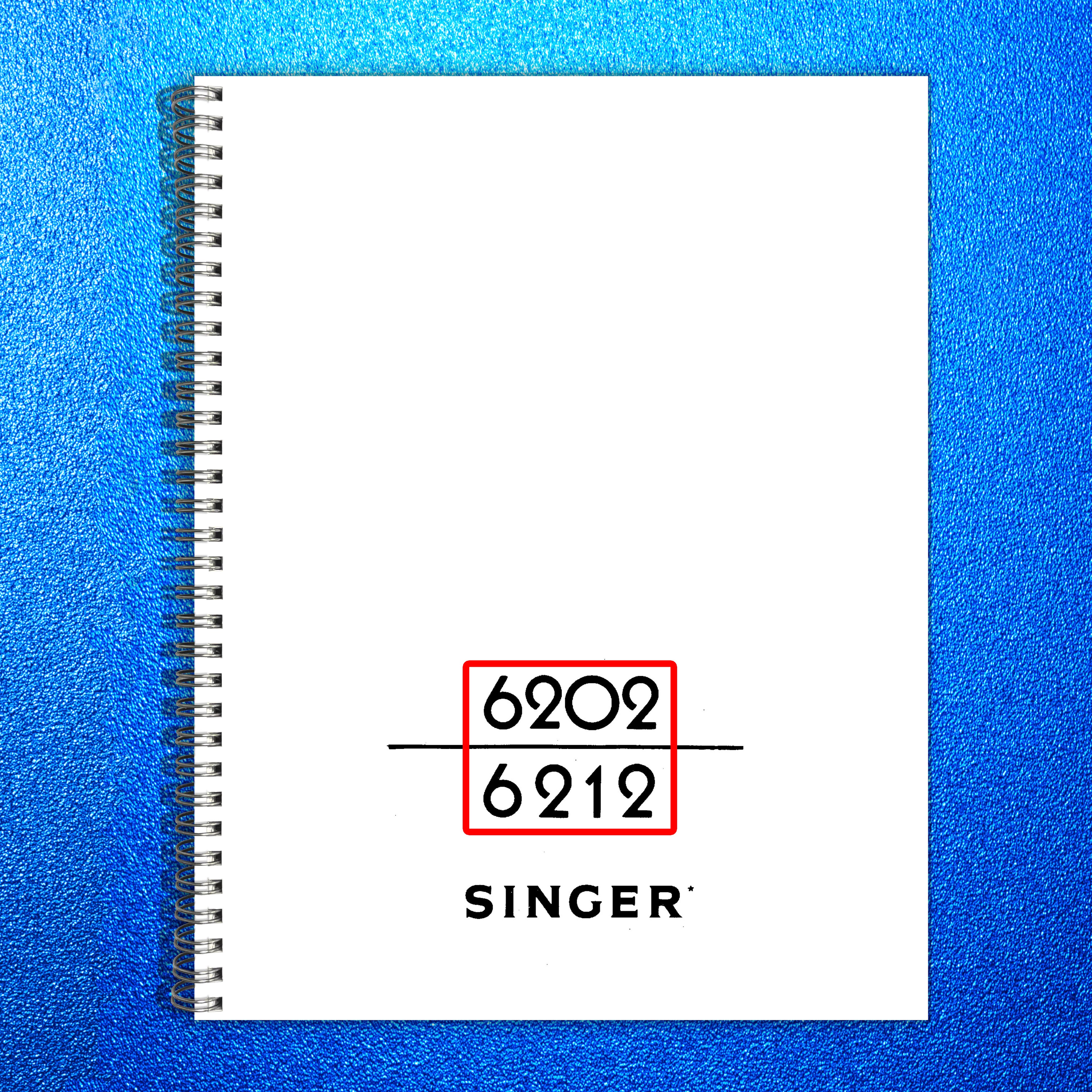SINGER 6202 6212 Instruction Manual - STEEL WIRE BOUND - PROTECTIVE COVERS