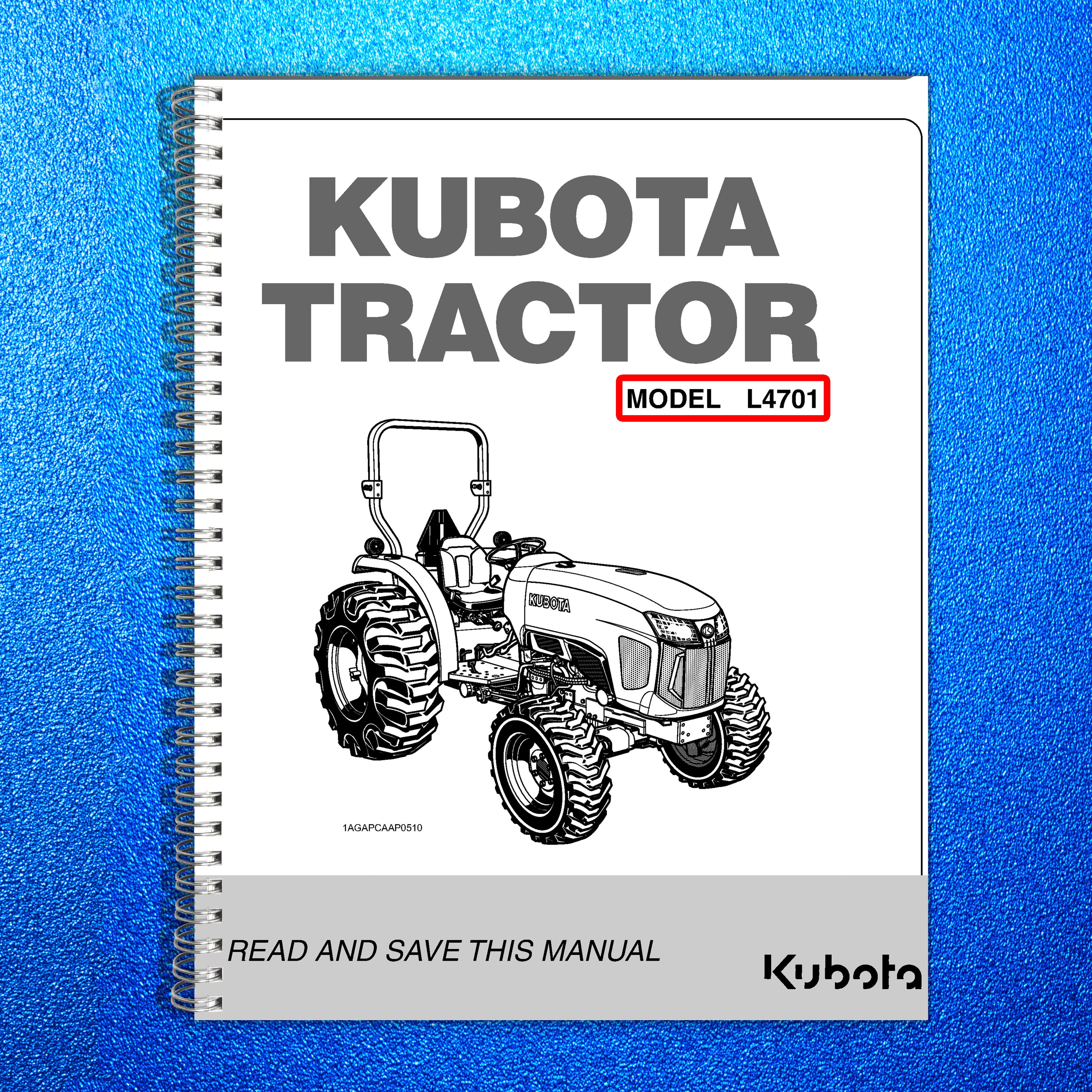 KUBOTA L4701 OPERATOR User Manual Operation, Wire-Bound Guidebook
