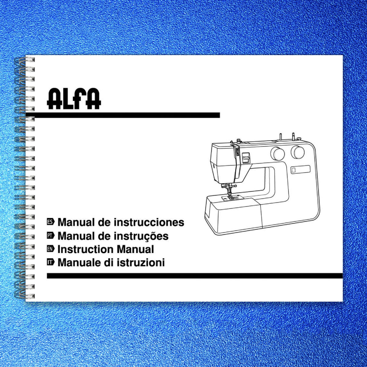 ALFA Practik 5 Sewing Machine Instruction Manual - WIRE BOUND - TOUGH COVERS