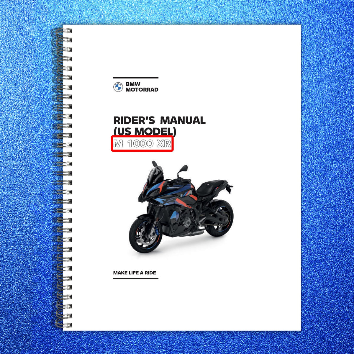 BMW M 1000 XR Motorcycle Riders Manual 2024 - STEEL WIRE BOUND - TOUGH COVERS