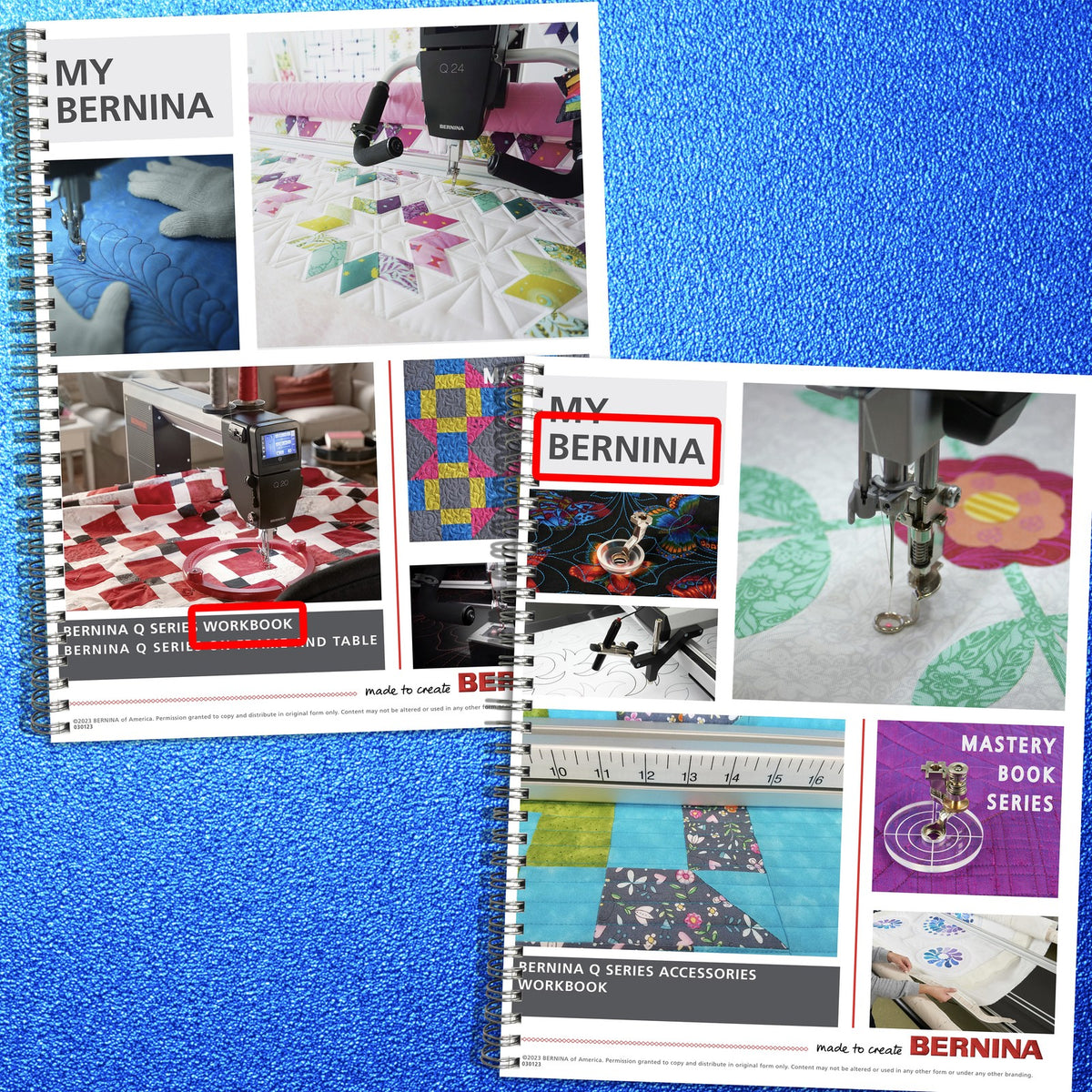 BERNINA Quilting Q Series Accessory Mastery Workbook on Frame Manual BUNDLE