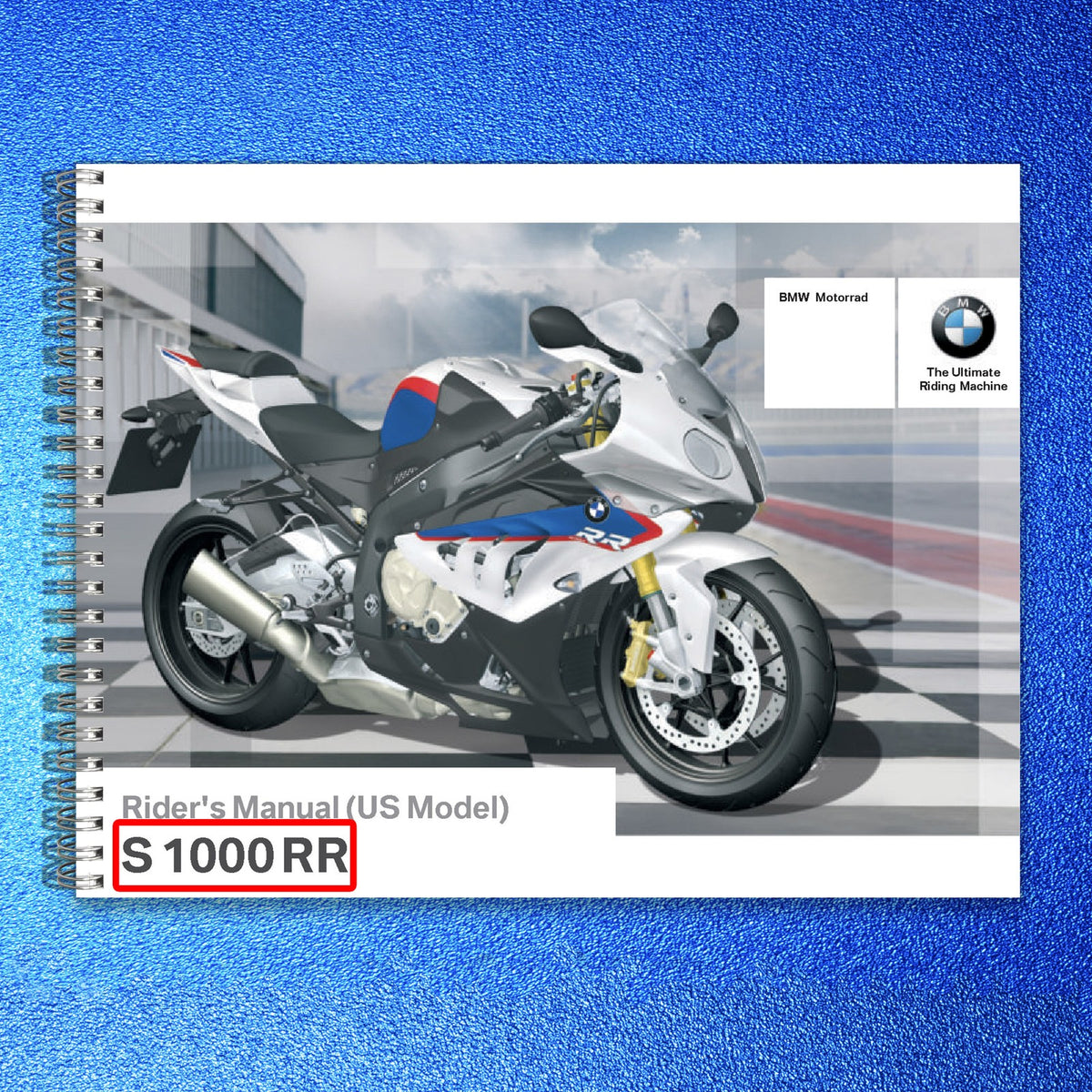 BMW S1000RR Motorcycle Owners Manual 2014 - STEEL WIRE BOUND - PROTECTIVE COVERS