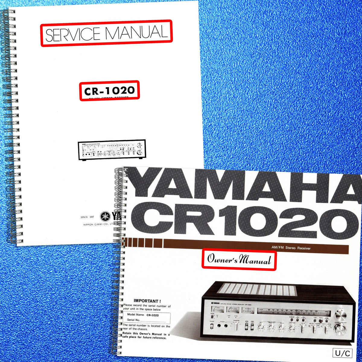 YAMAHA CR-1020 Receiver Service & Operators Manual BUNDLE - WIRE BOUND - COVERS