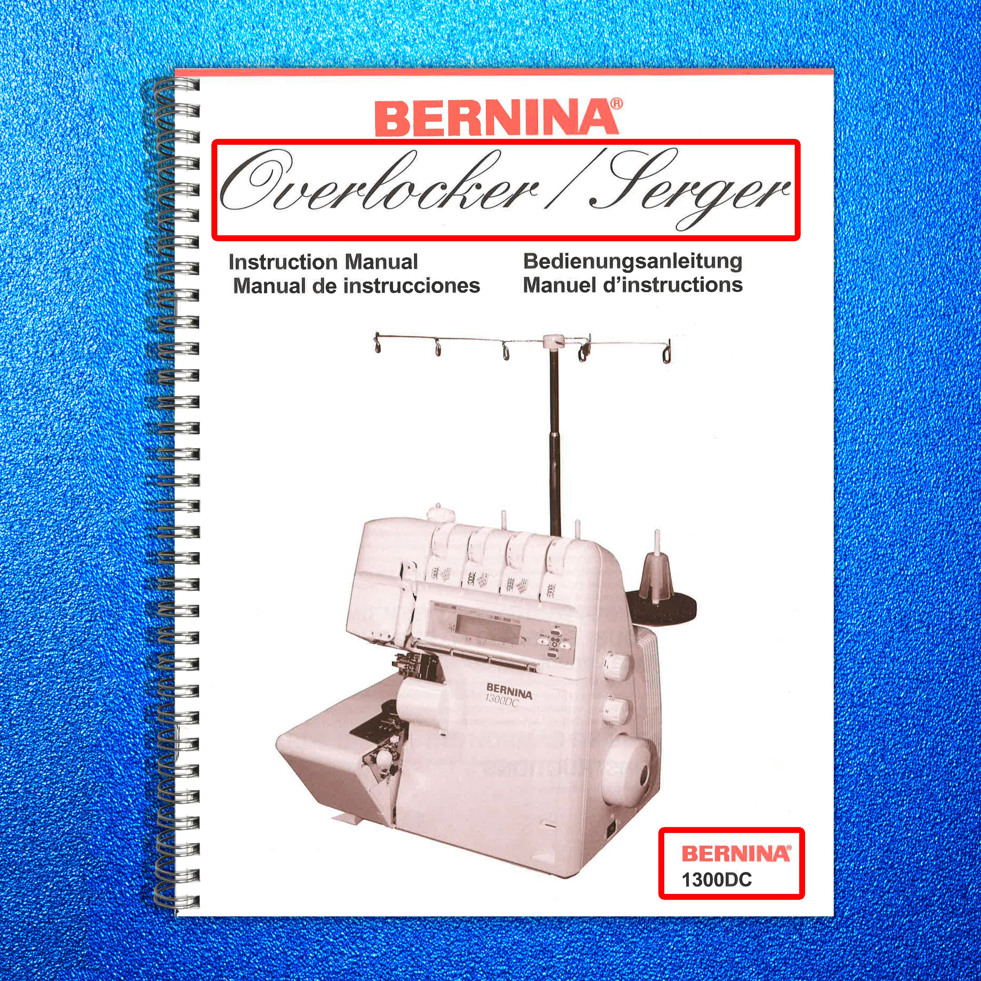 BERNINA Overlocker 1300DC Instruction Manual, STEEL WIRE BOUND PROTECTIVE COVERS