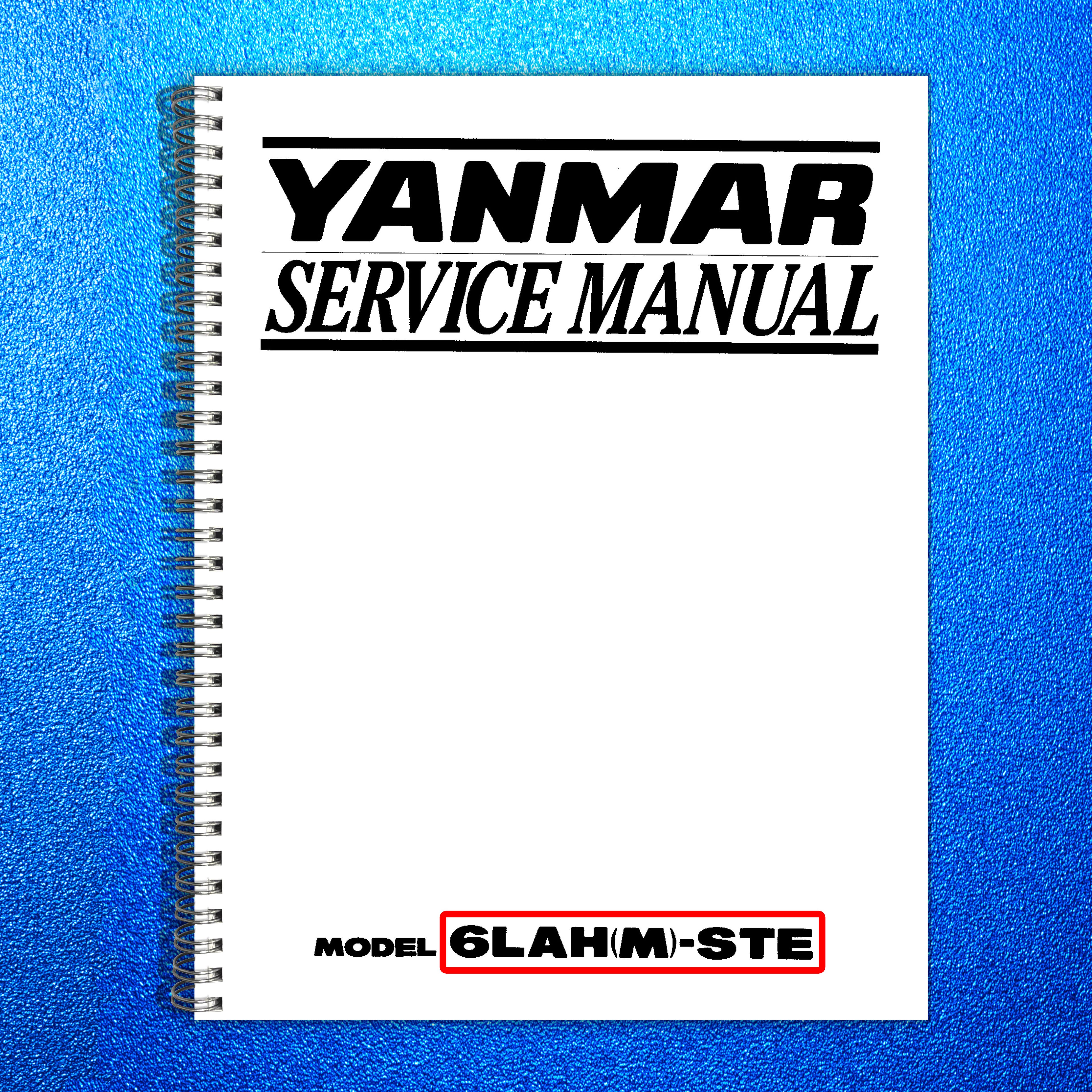 YANMAR 6LAHM-STE ENGINE SERVICE MANUAL - BOUND - COVERS - XL FOLDOUT PAGES