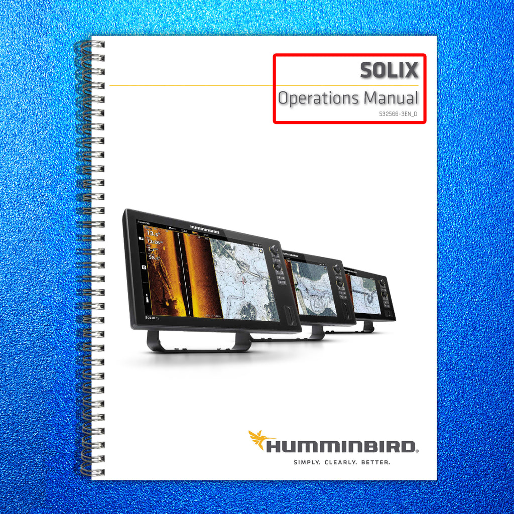 HUMMINBIRD SOLIX G1 G2 Operations Manual - STEEL WIRE BOUND - PROTECTIVE COVERS