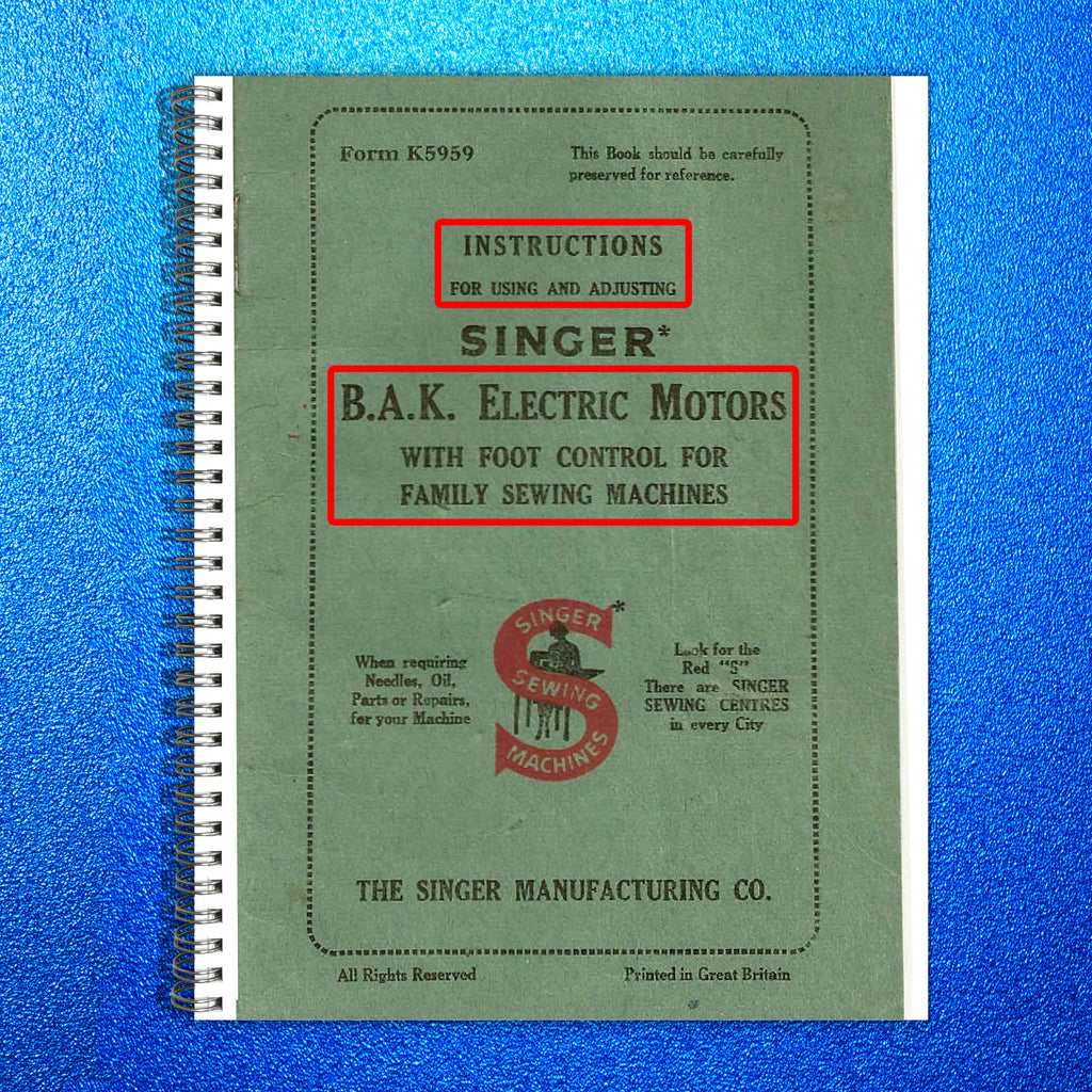 Singer BAK Electric Motors - STEEL WIRE BOUND - PROTECTIVE COVERS