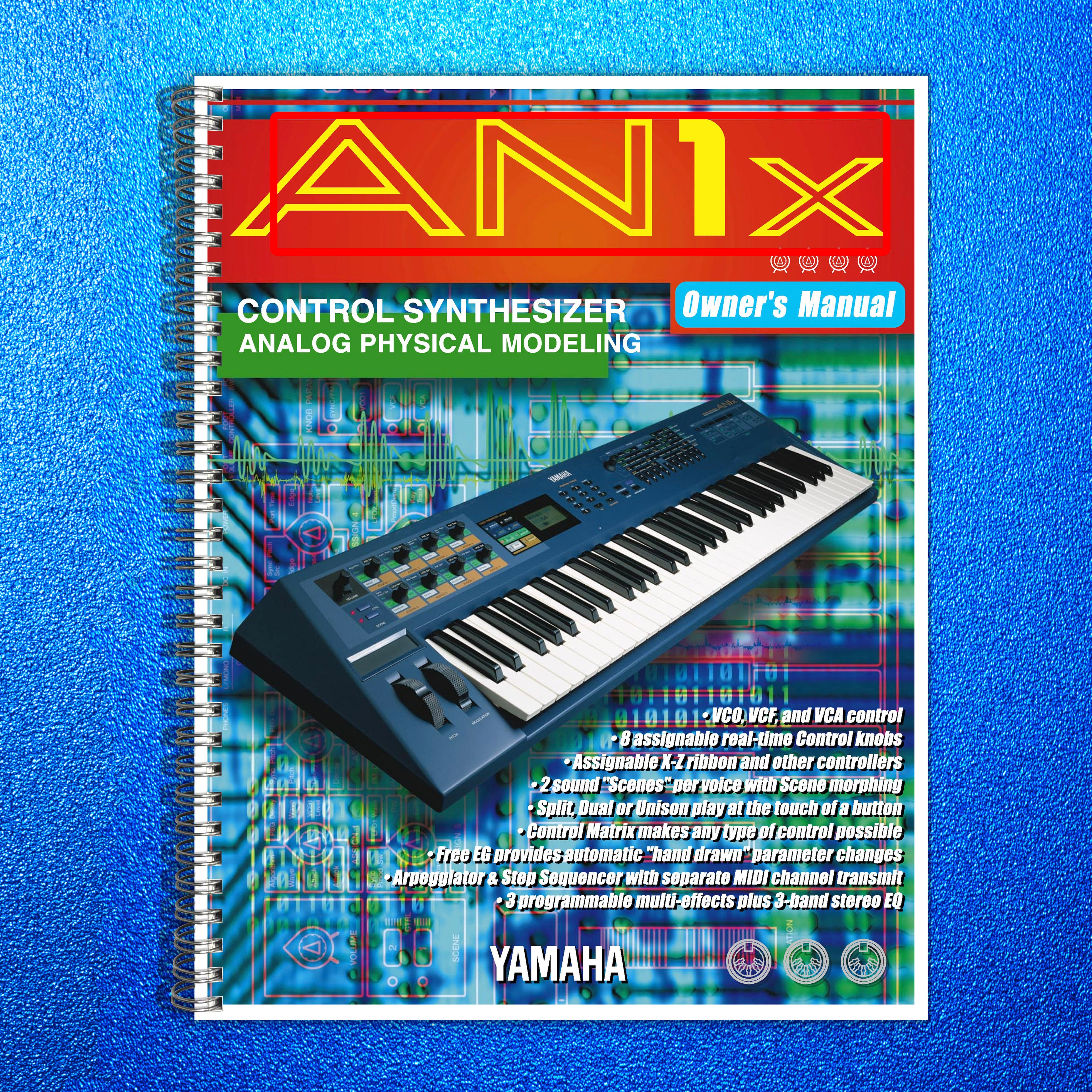 YAMAHA AN1x Synthesizer Owners Manual - STEEL WIRE BOUND - PROTECTIVE COVERS