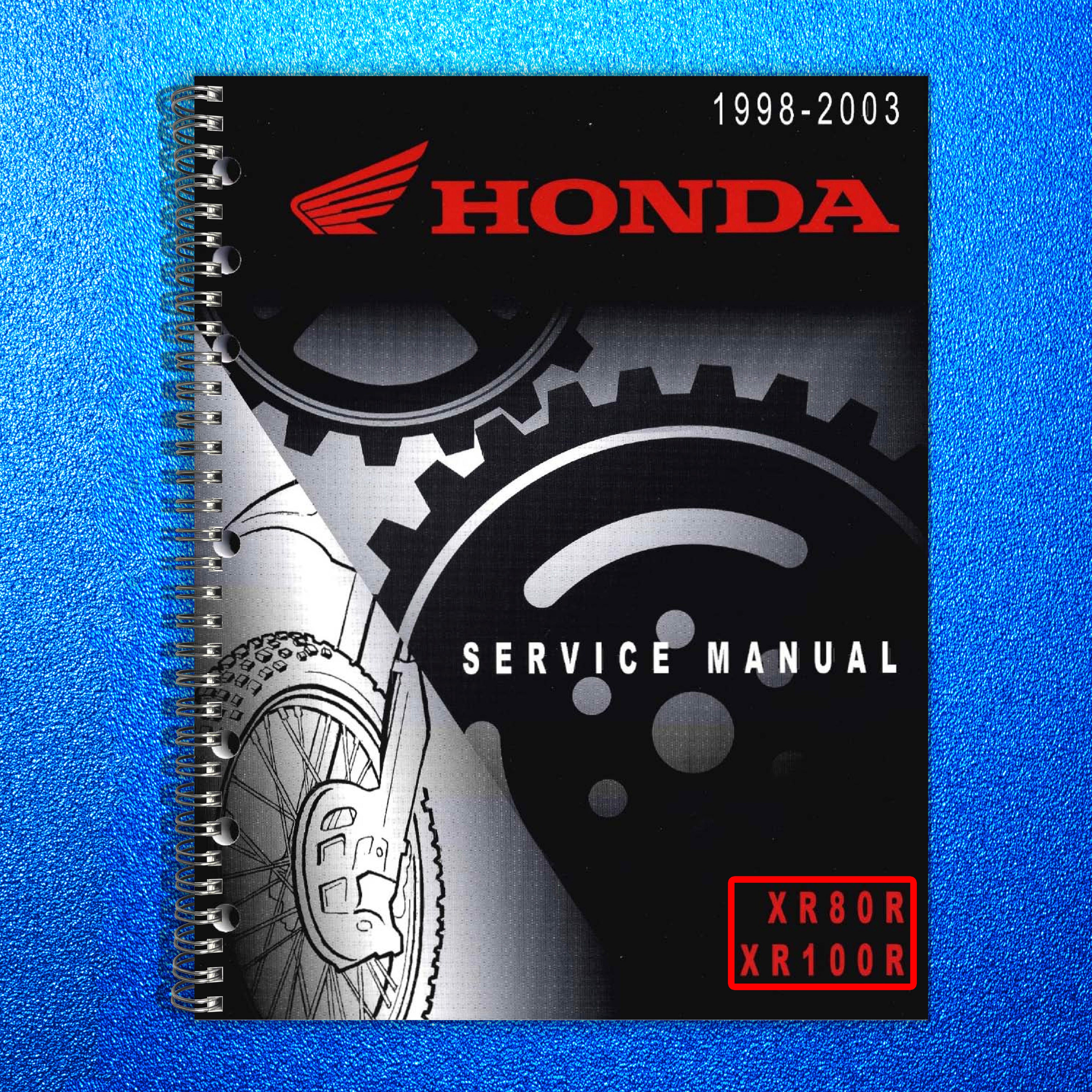 HONDA XR80R XR100R 1998-2003 Service Manual - STEEL WIRE BOUND - TOUGH COVERS