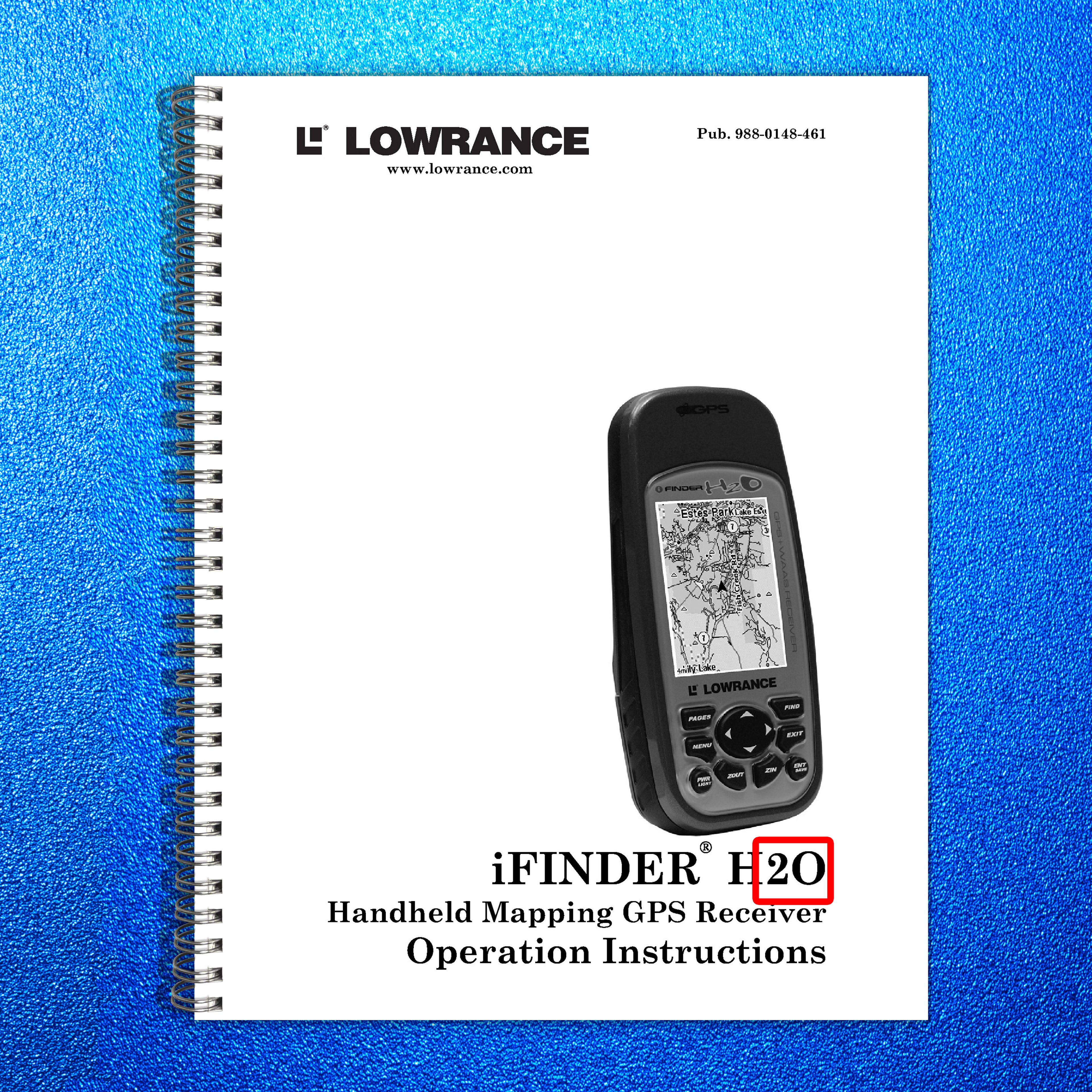 LOWRANCE iFINDER H2O Handheld Mapping GPS Receiver Instructions Manual 2004